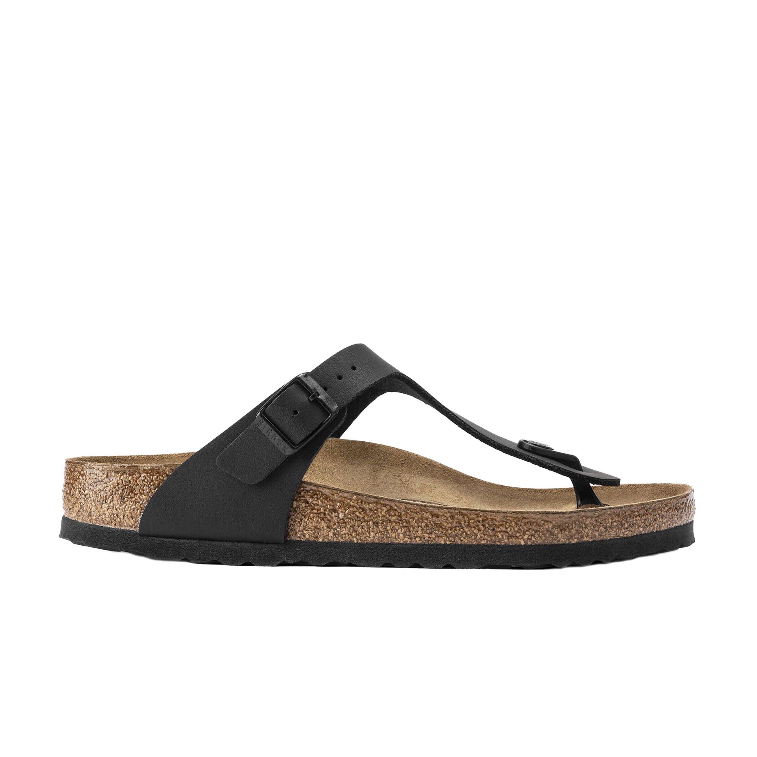 Birkenstock Gizeh Black Birko-Flor side view