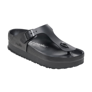 Birkenstock Gizeh Exquisite Flex Platform Black Smooth Leather