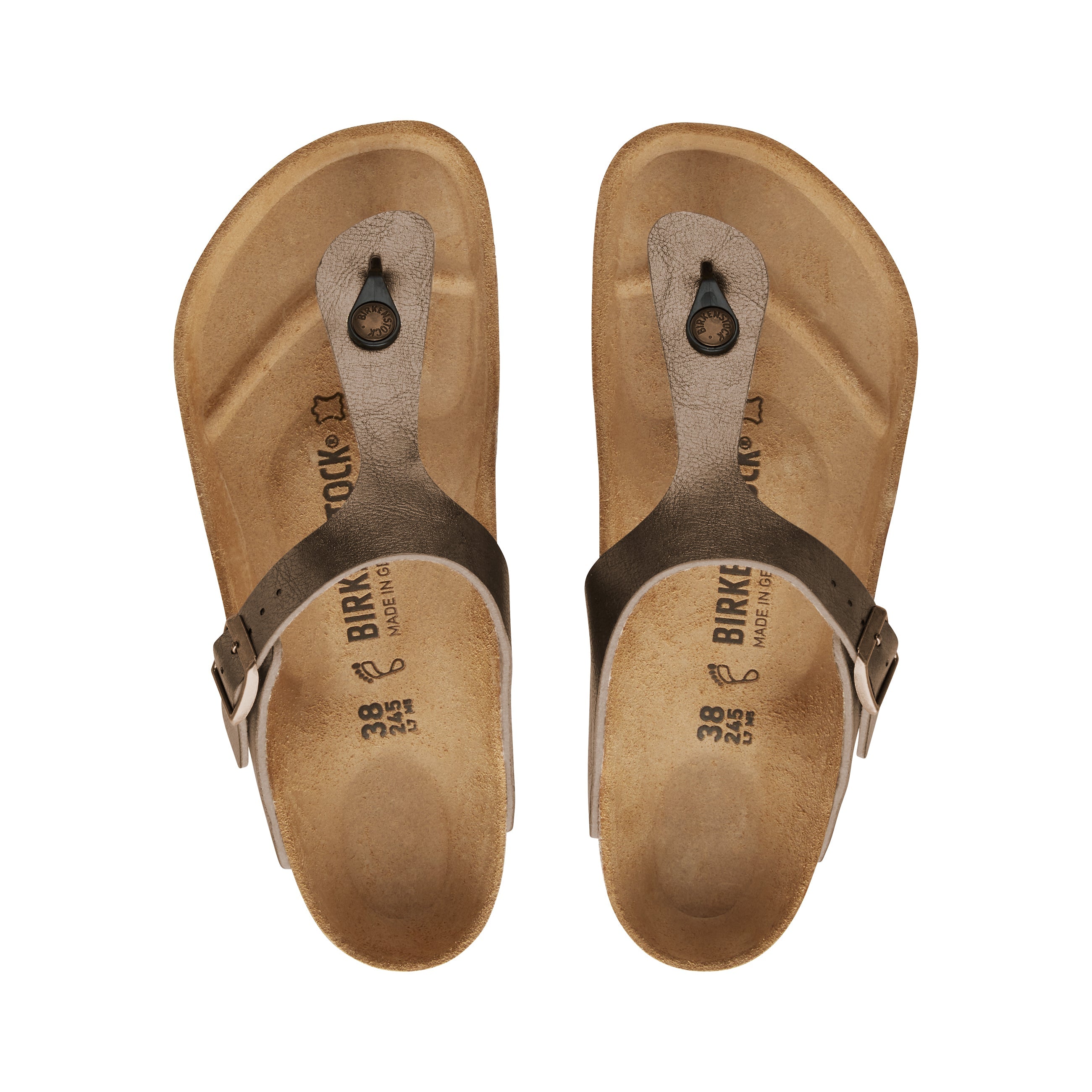 Birkenstock Gizeh Graceful Taupe Birko-Flor top view