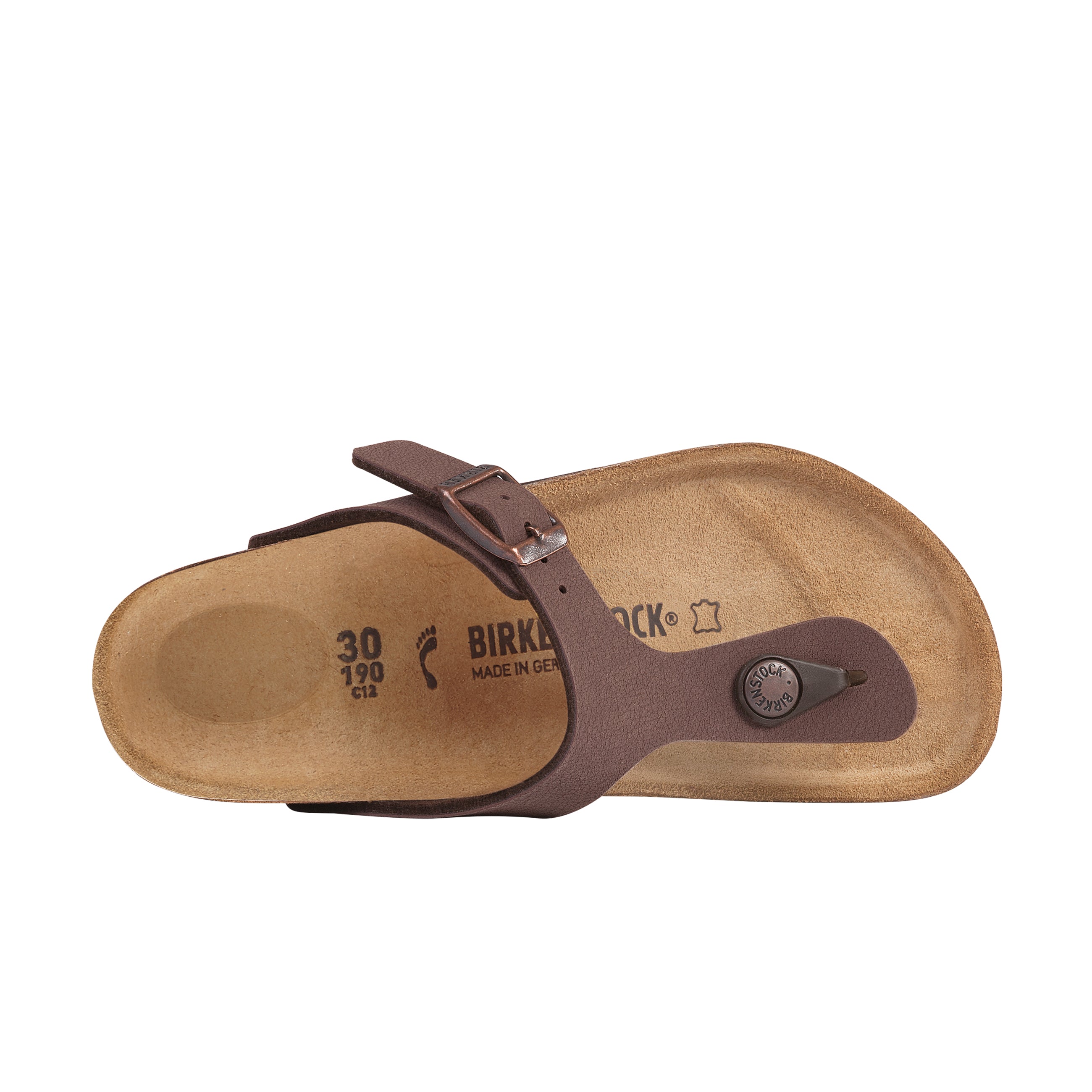 Birkenstock Gizeh Kids Mocca BirkiBuc top view