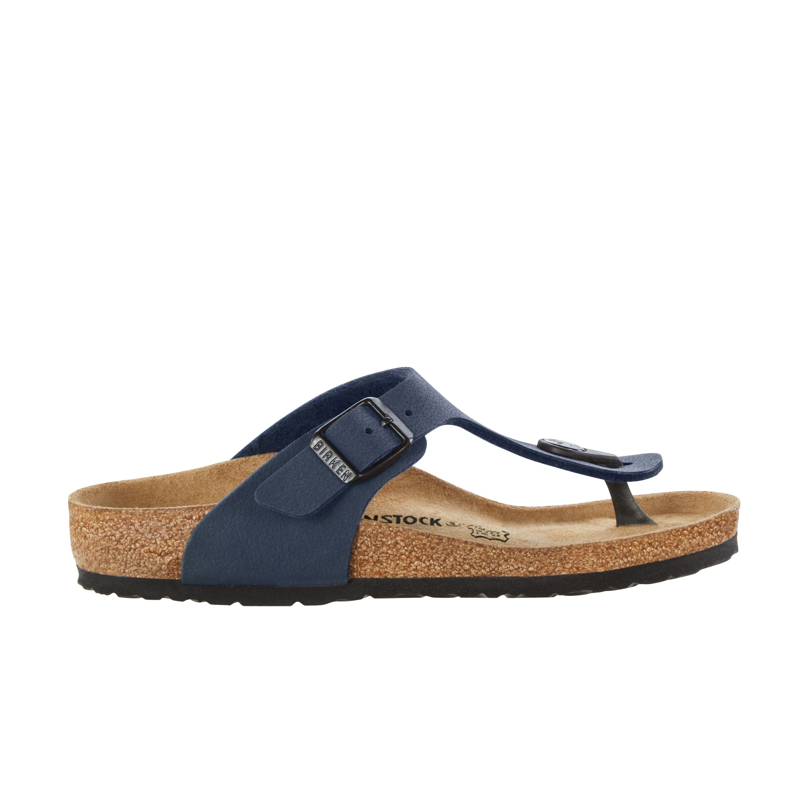 Birkenstock Gizeh Kids Navy BirkiBuc side view