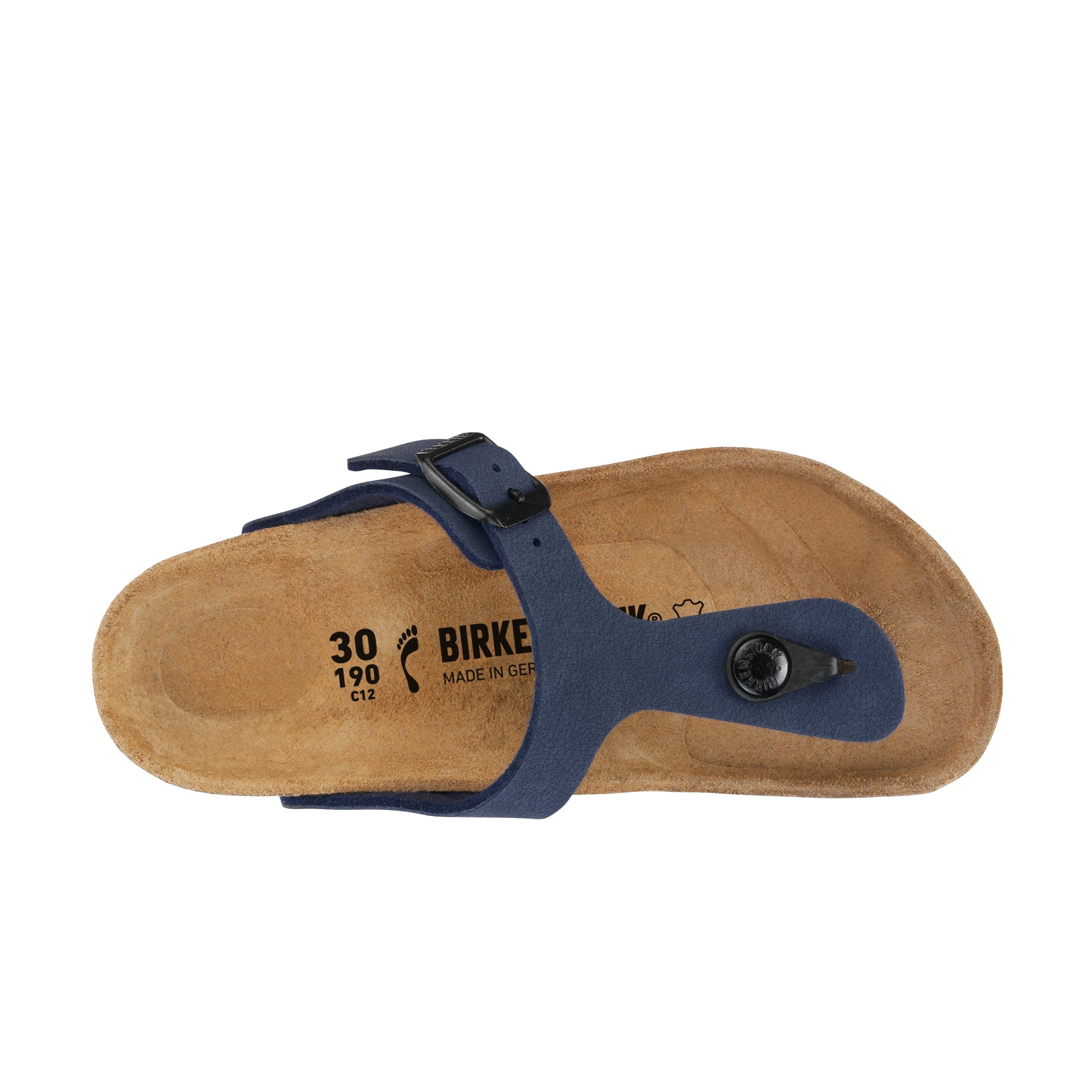 Birkenstock Gizeh Kids Navy BirkiBuc top view