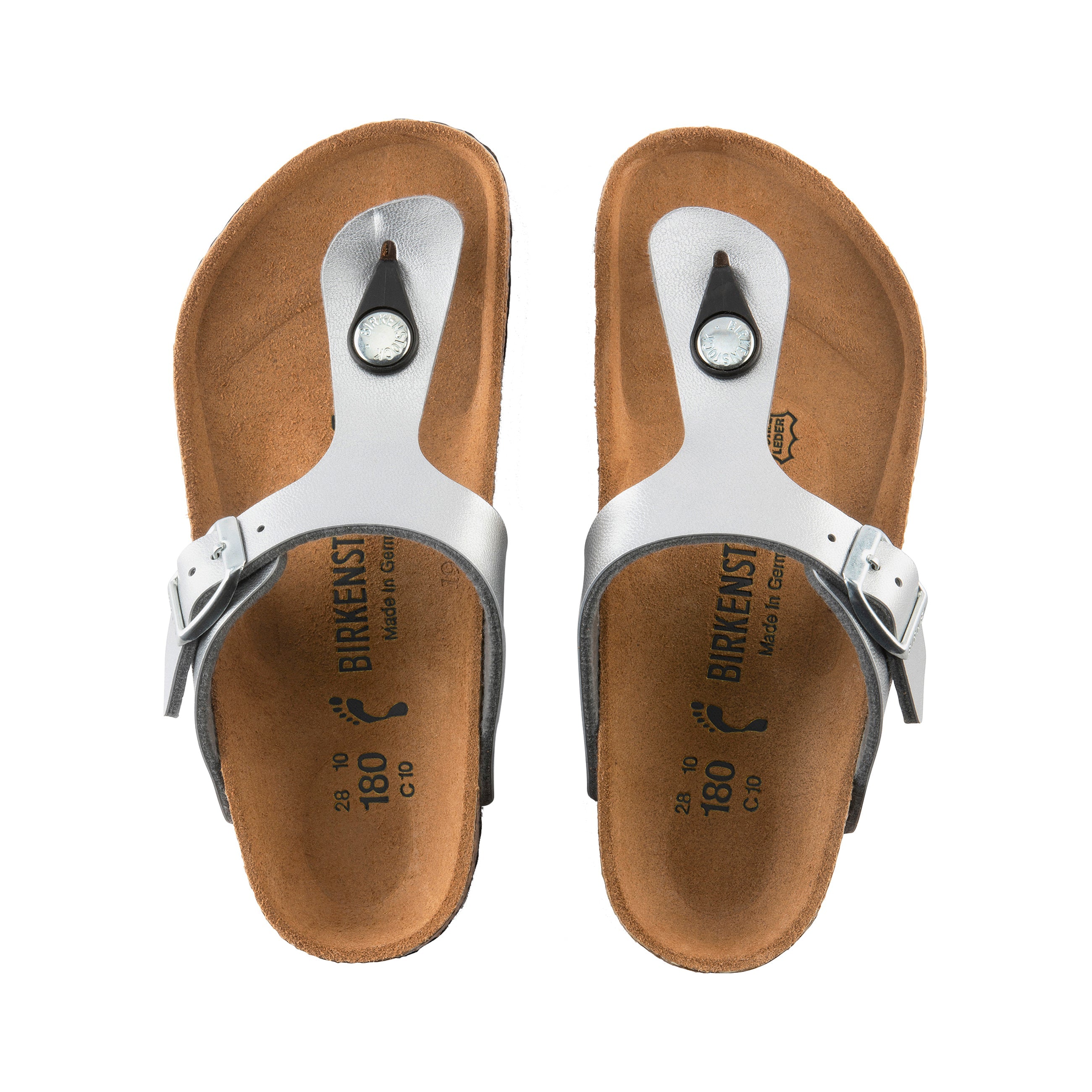 Birkenstock Gizeh Kids Silver Birko-Flor