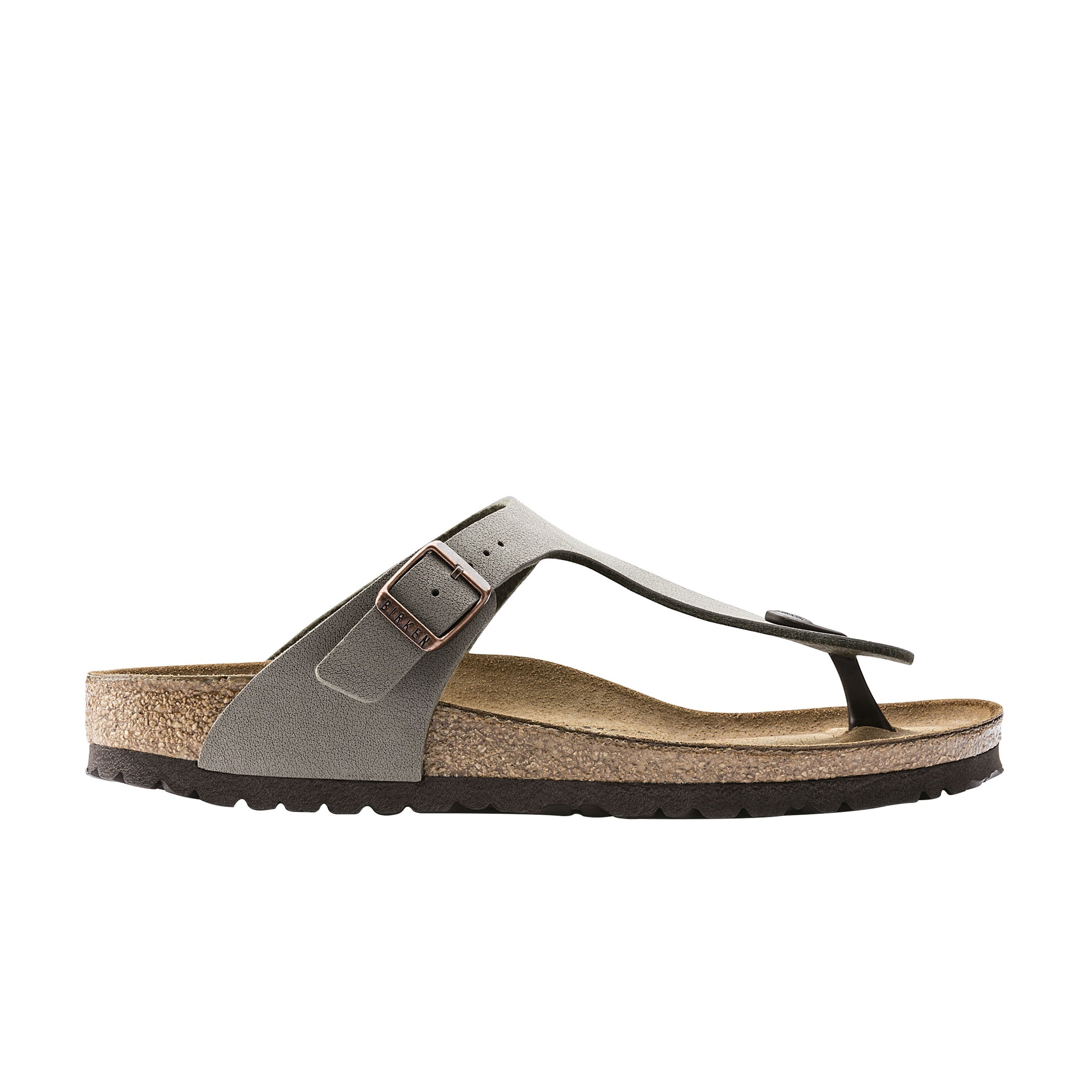 Birkenstock Gizeh Stone BirkiBuc side view