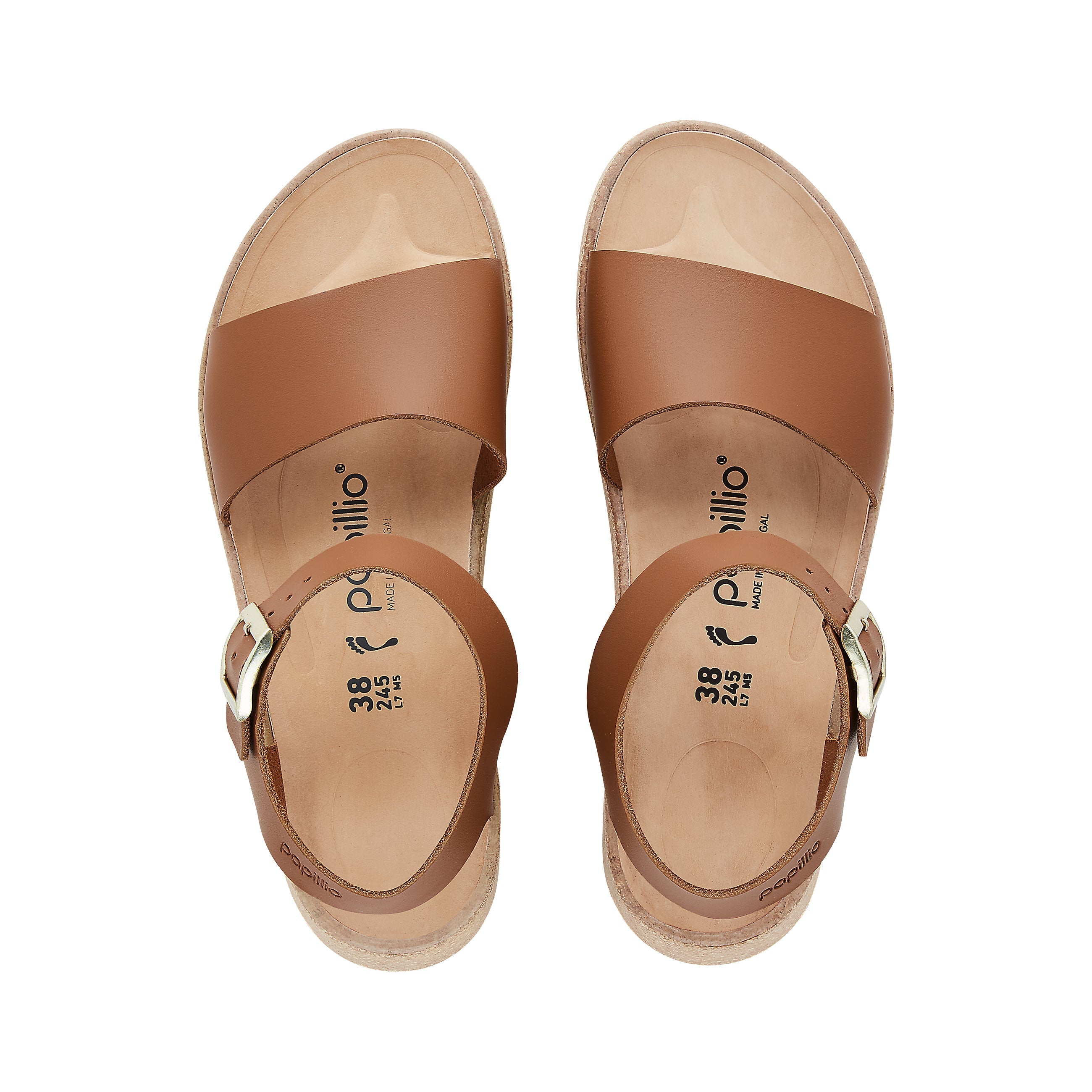 Birkenstock Glenda Ginger Brown Smooth Leather top view