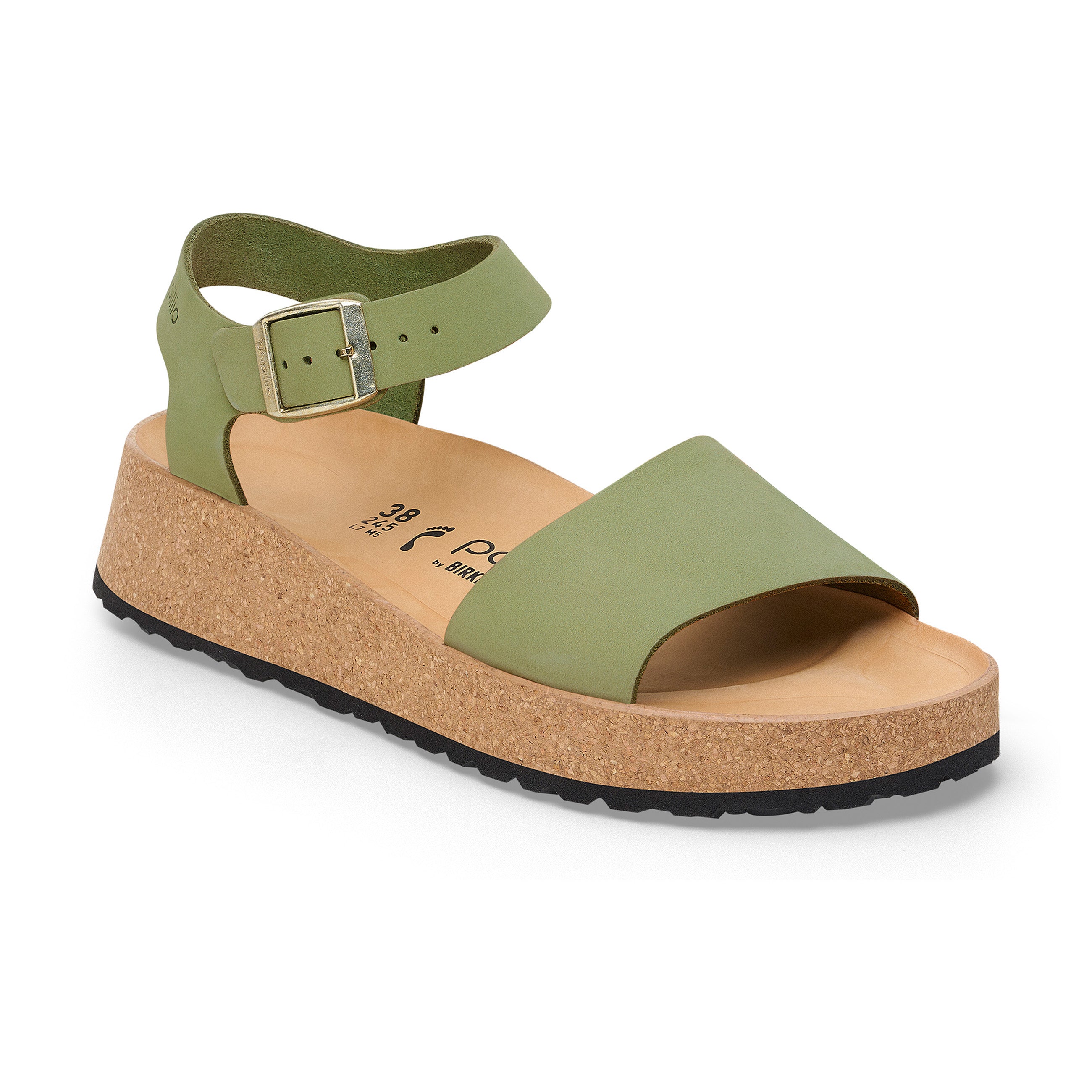 Birkenstock Glenda Green Tea Nubuck Leather