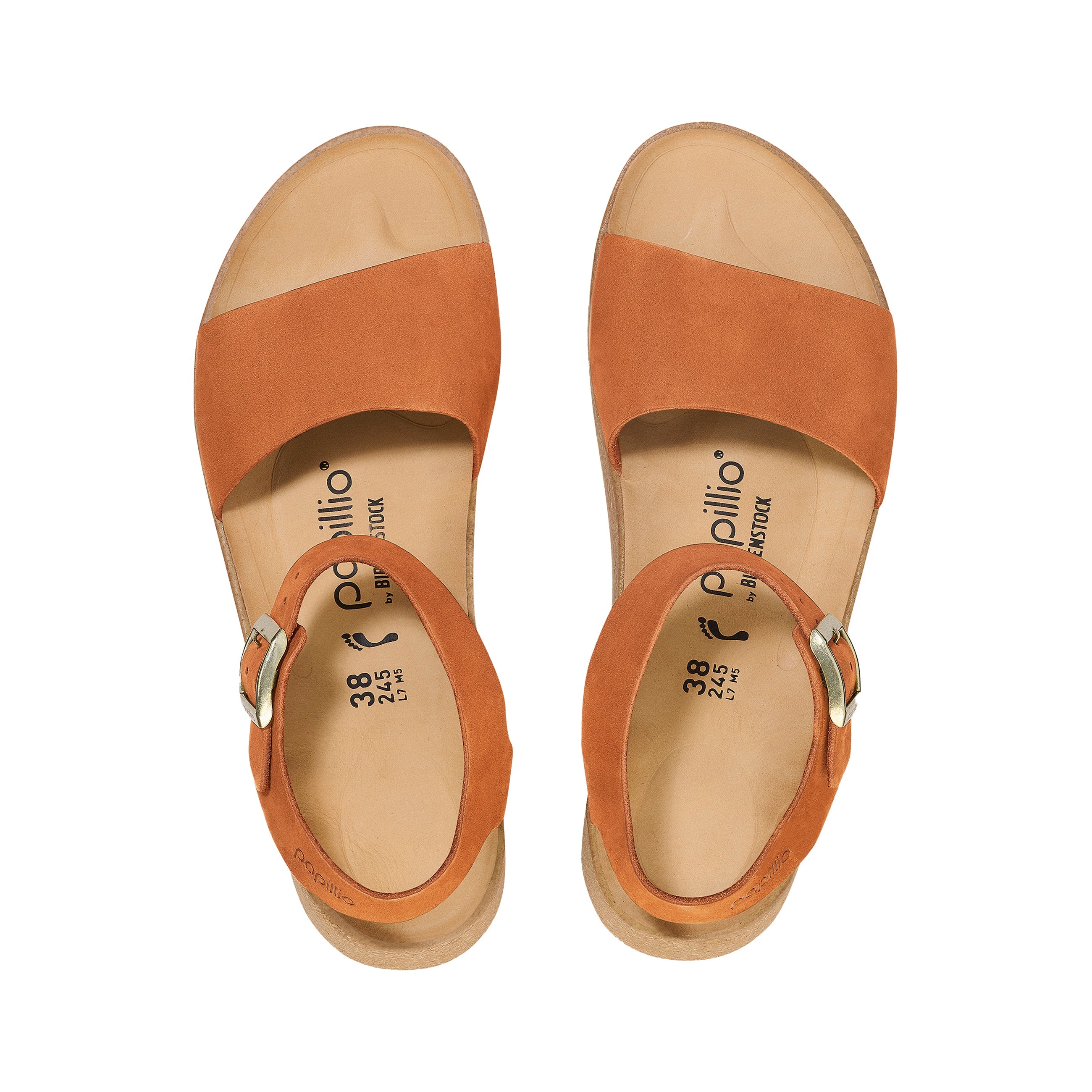 Birkenstock Glenda Pecan Nubuck Leather top view