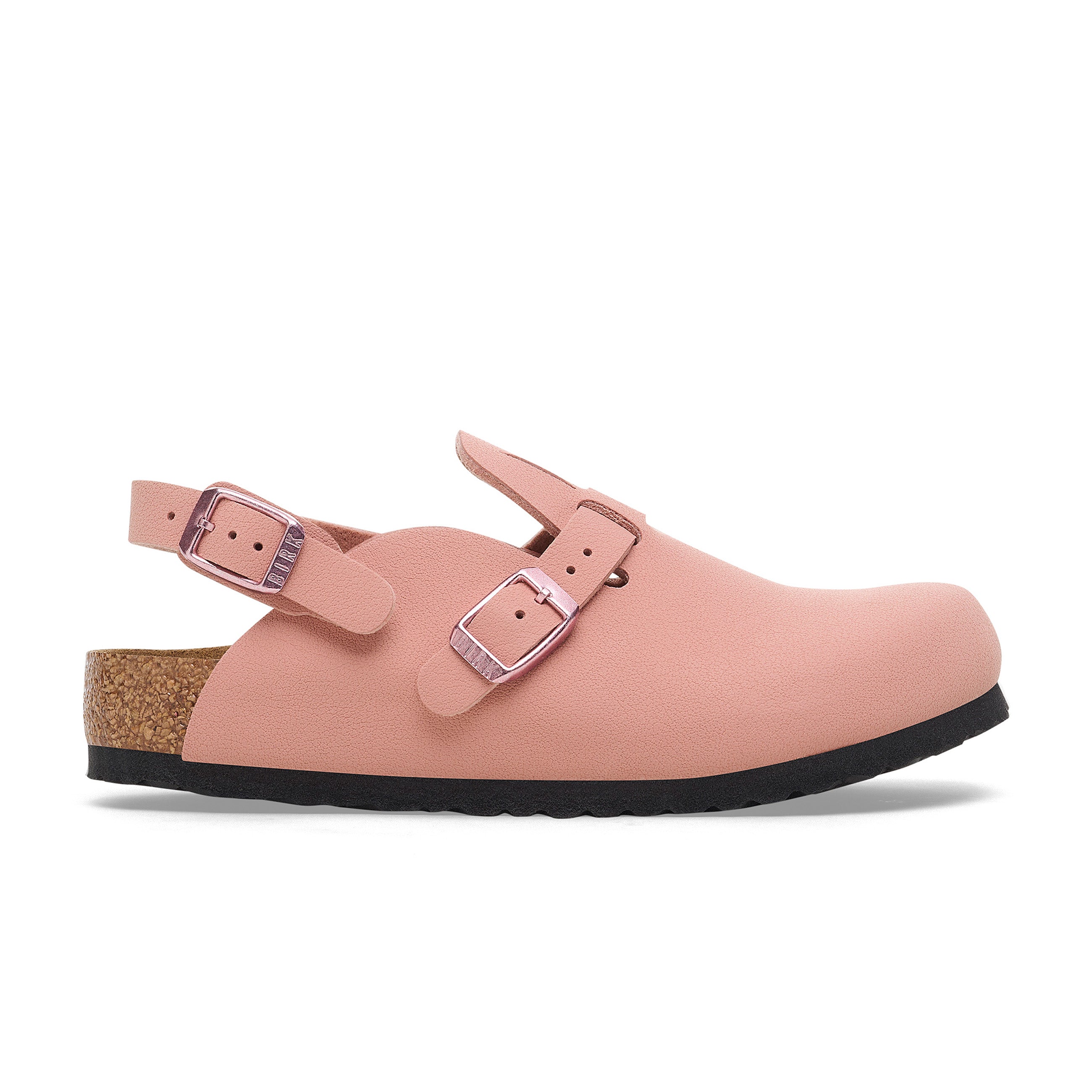 Birkenstock Kay Kids Pink Clay BirkiBuc detail view