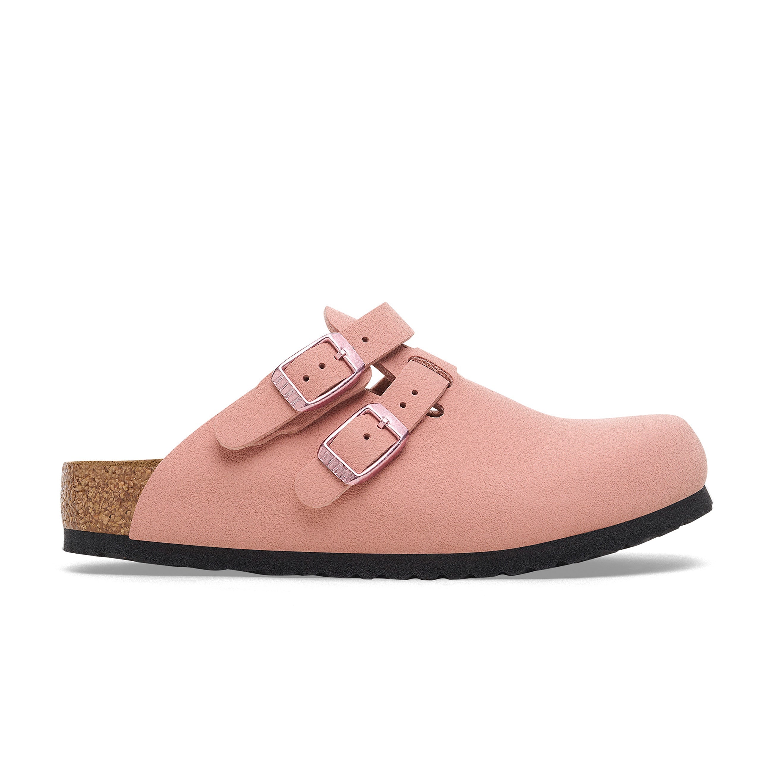 Birkenstock Kay Kids Pink Clay BirkiBuc side view