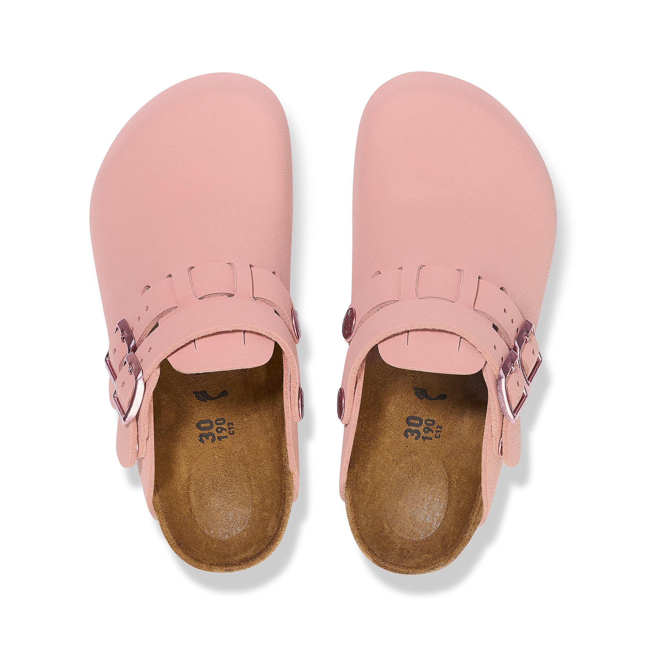 Birkenstock Kay Kids Pink Clay BirkiBuc top view