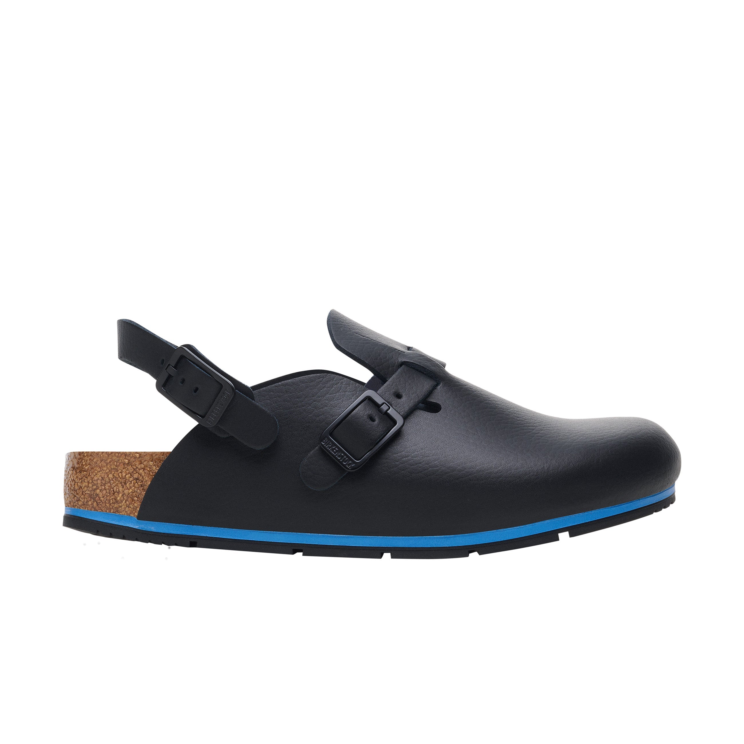 Birkenstock Kay Pro PU Coated Natural Leather Black side view 2