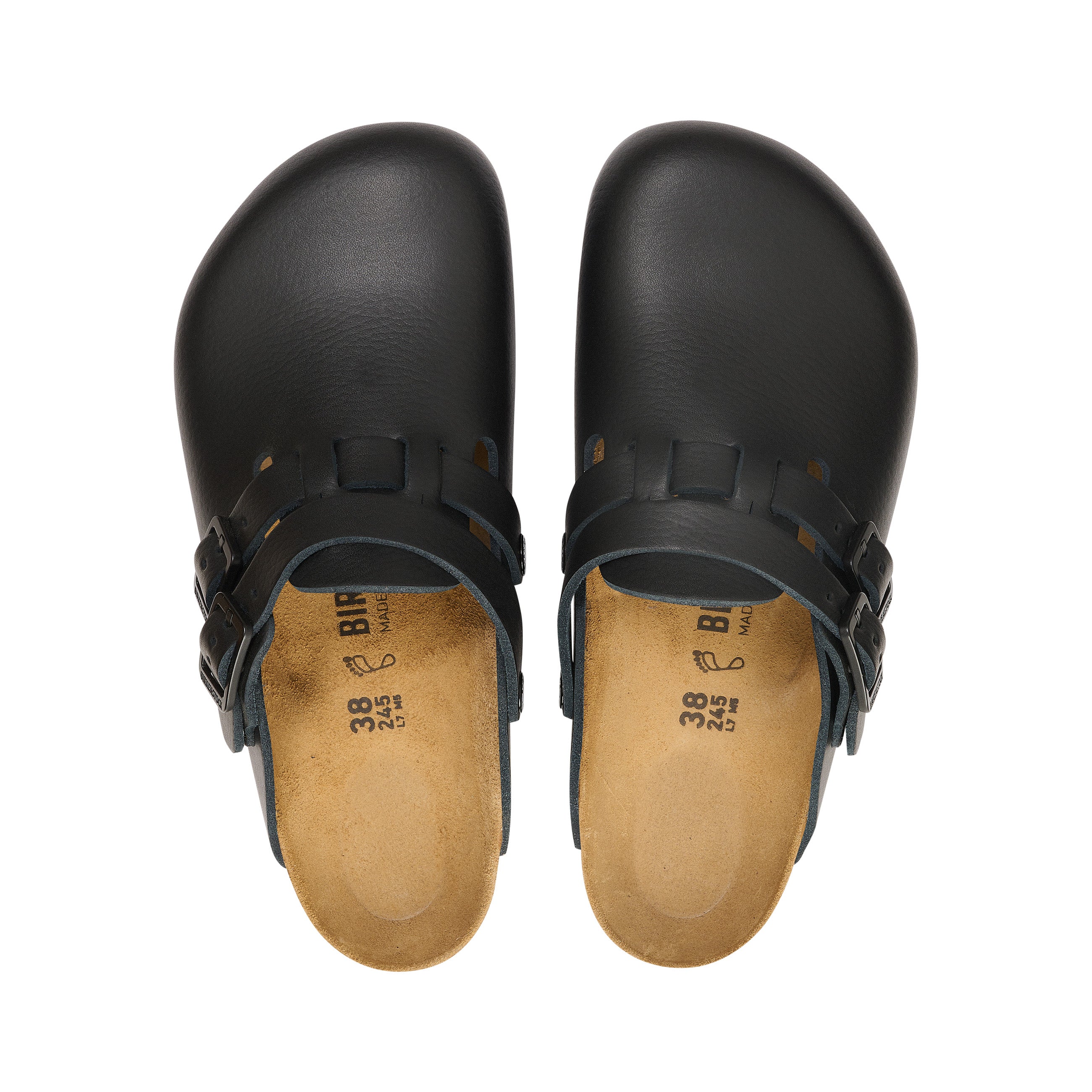 Birkenstock Kay Pro PU Coated Natural Leather Black top view