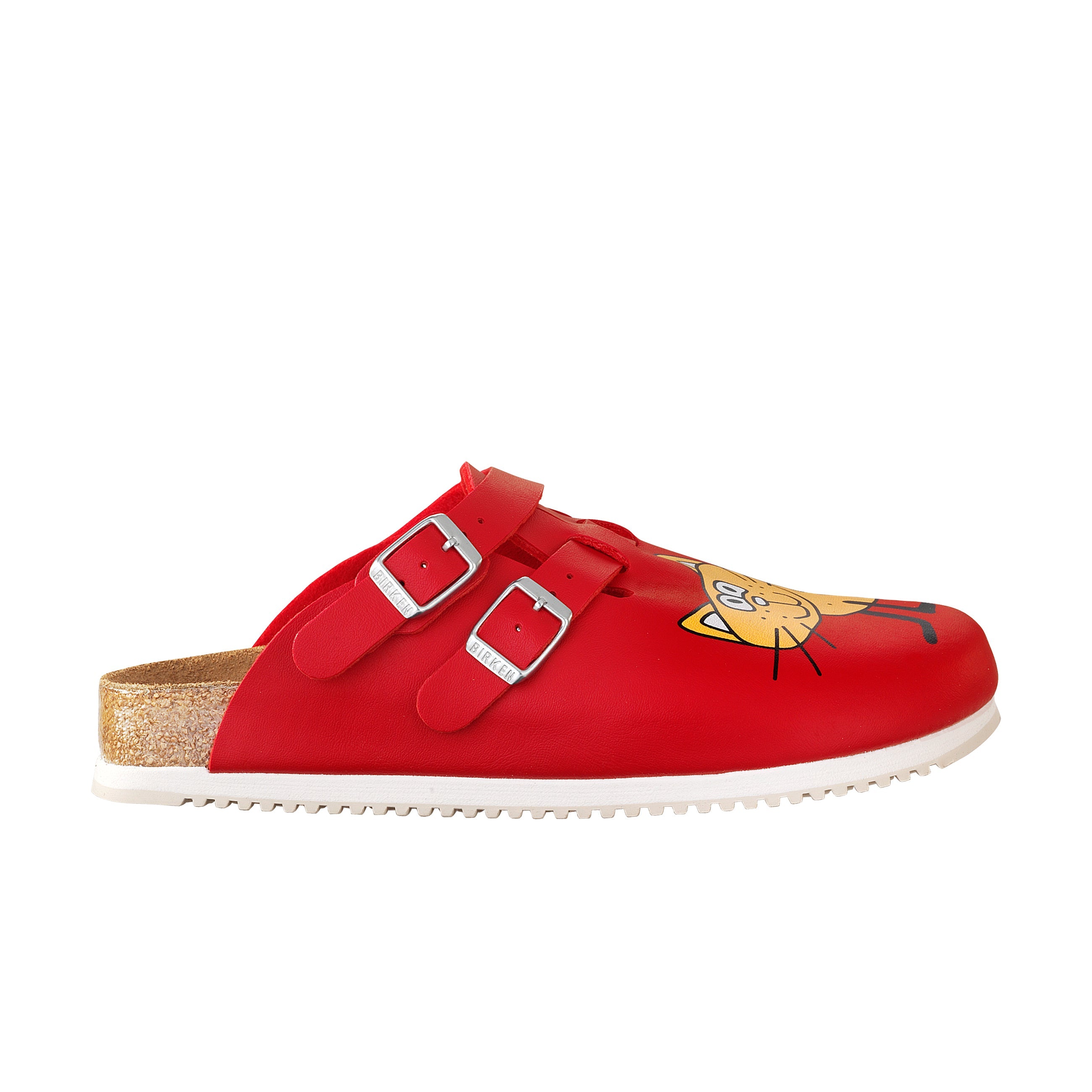 Birkenstock Kay Supergrip Red Cat Birko-Flor side view