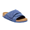 Birkenstock Kyoto Corduroy Indigo Embossed Suede Leather