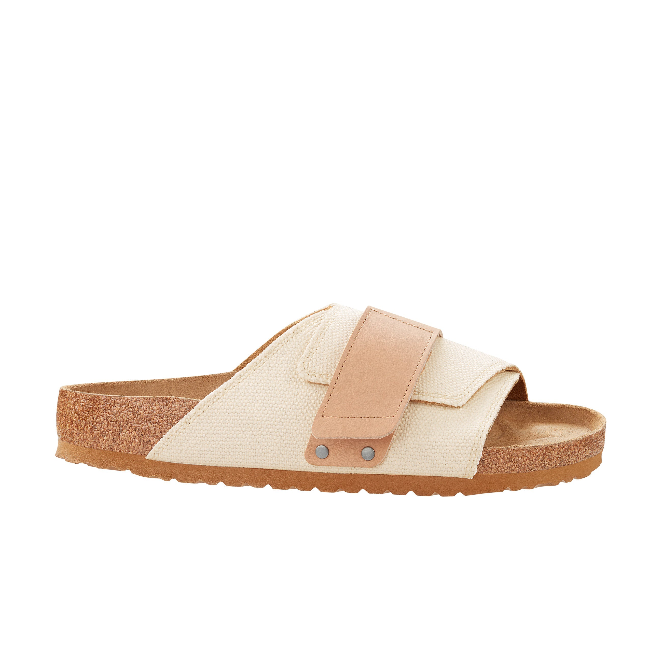 Birkenstock Kyoto Eggshell Canvas/Nubuck Leather side view