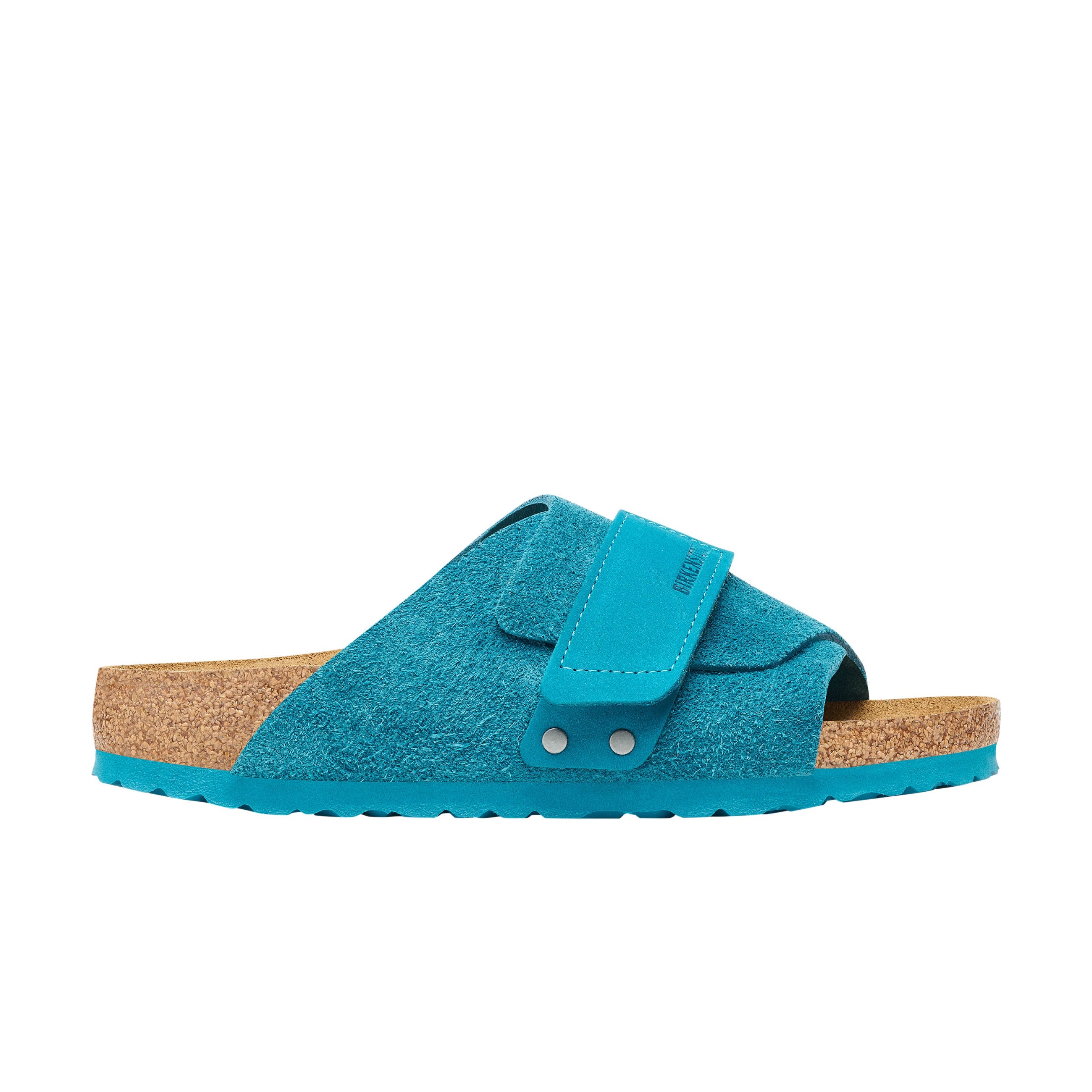 Birkenstock Kyoto Deep Turquoise Nubuck/Suede Leather side view