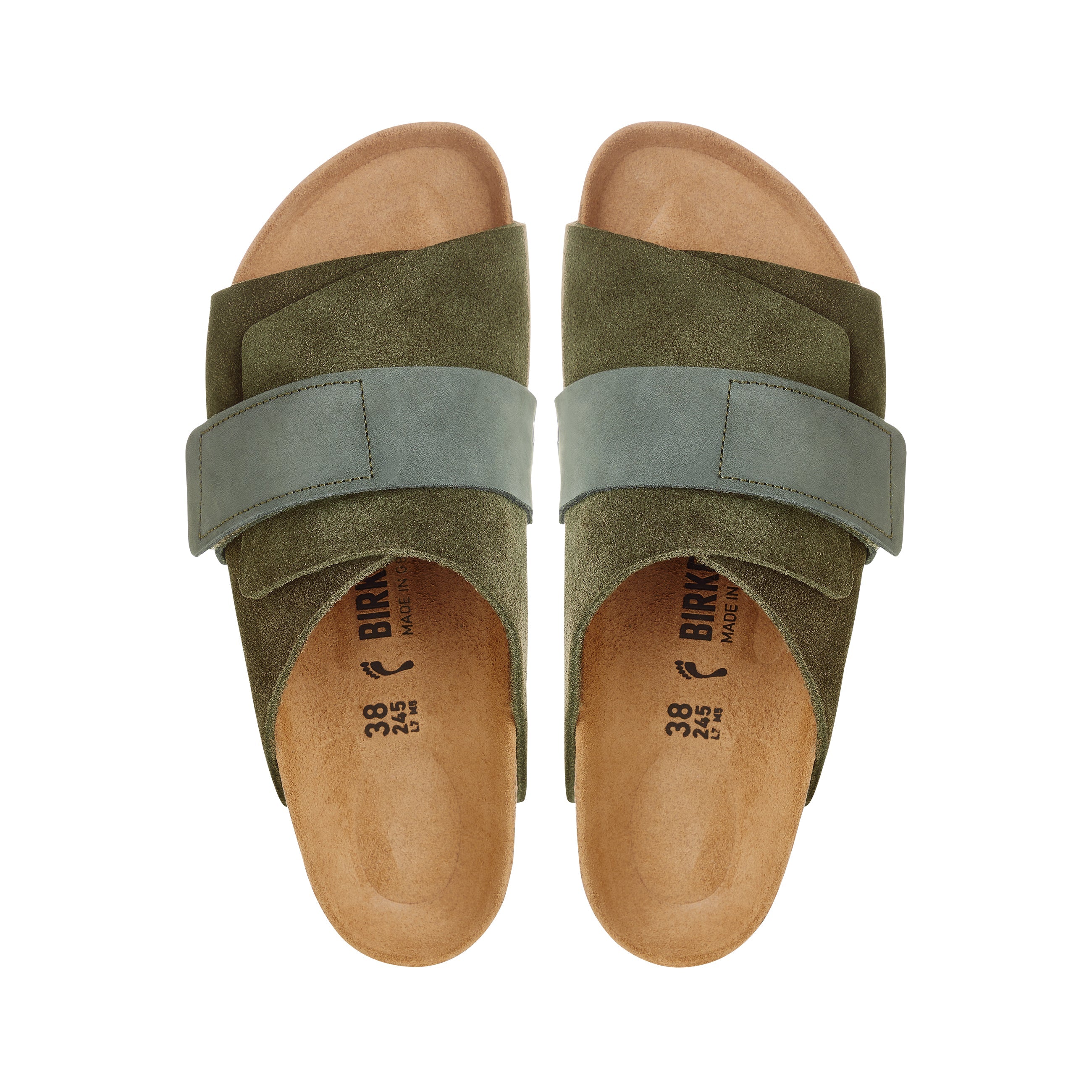 Birkenstock Kyoto Suede Leather Thyme top view