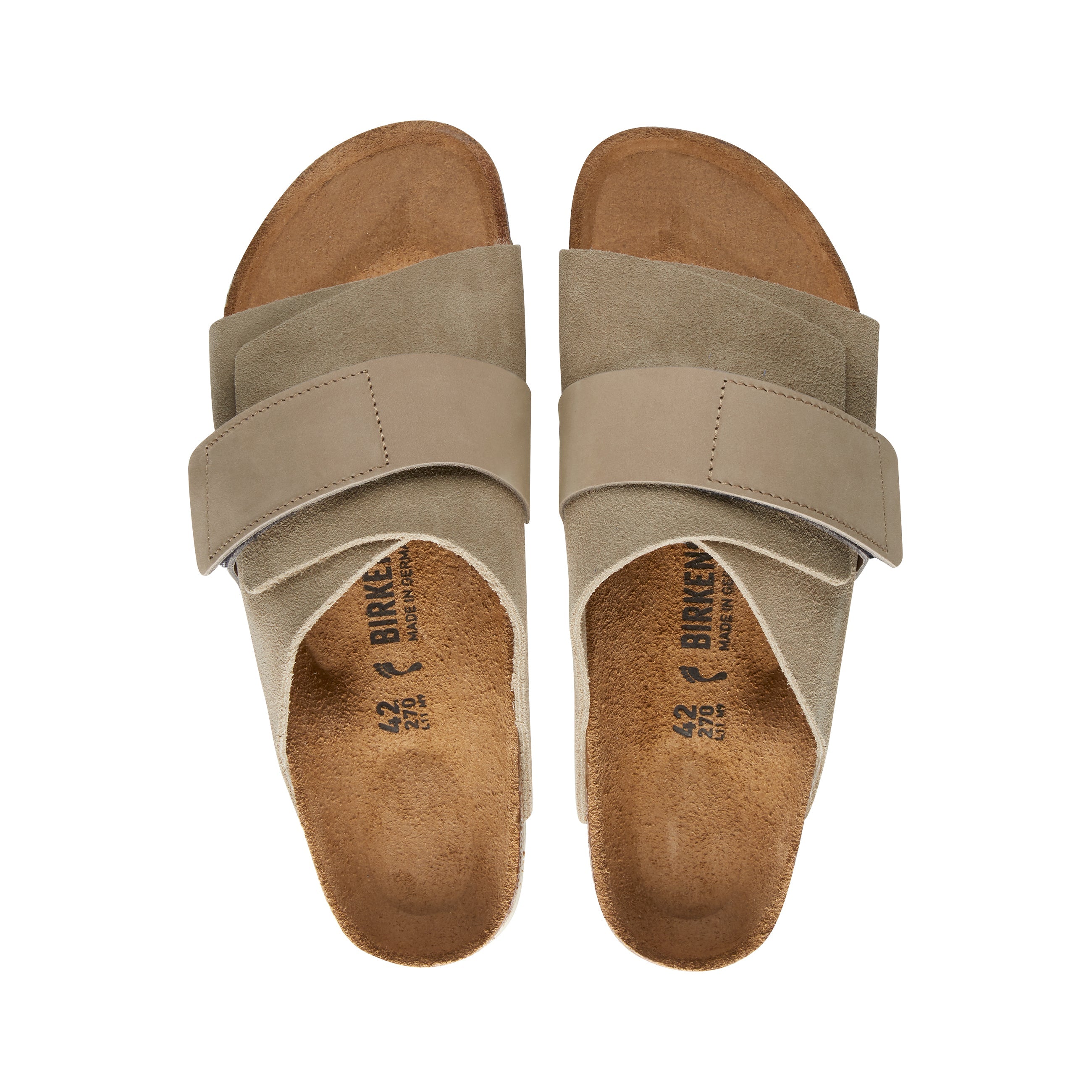 Birkenstock Kyoto Taupe Suede/Nubuck Leather top view