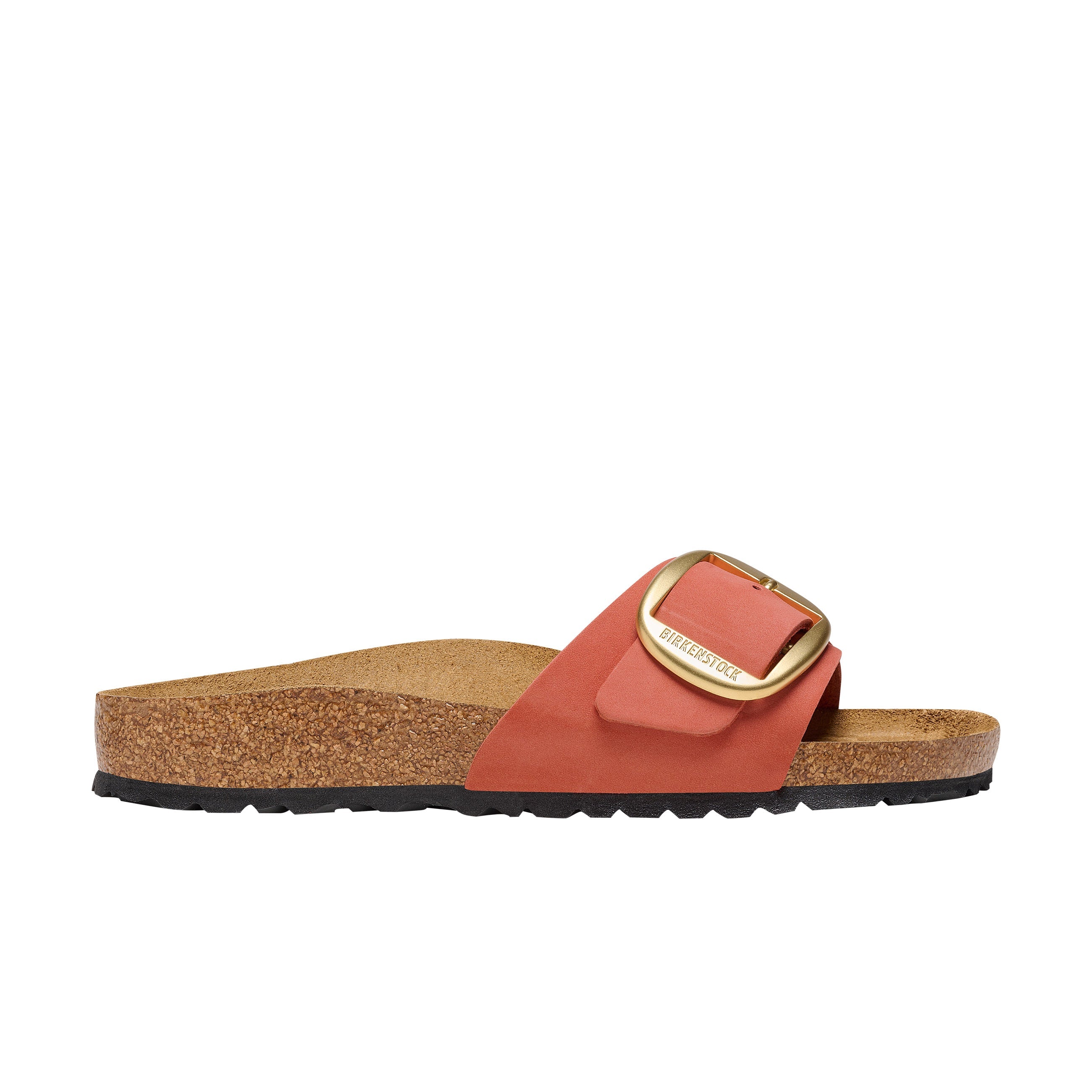 Birkenstock Madrid Big Buckle Mars Red Nubuck Leather side view