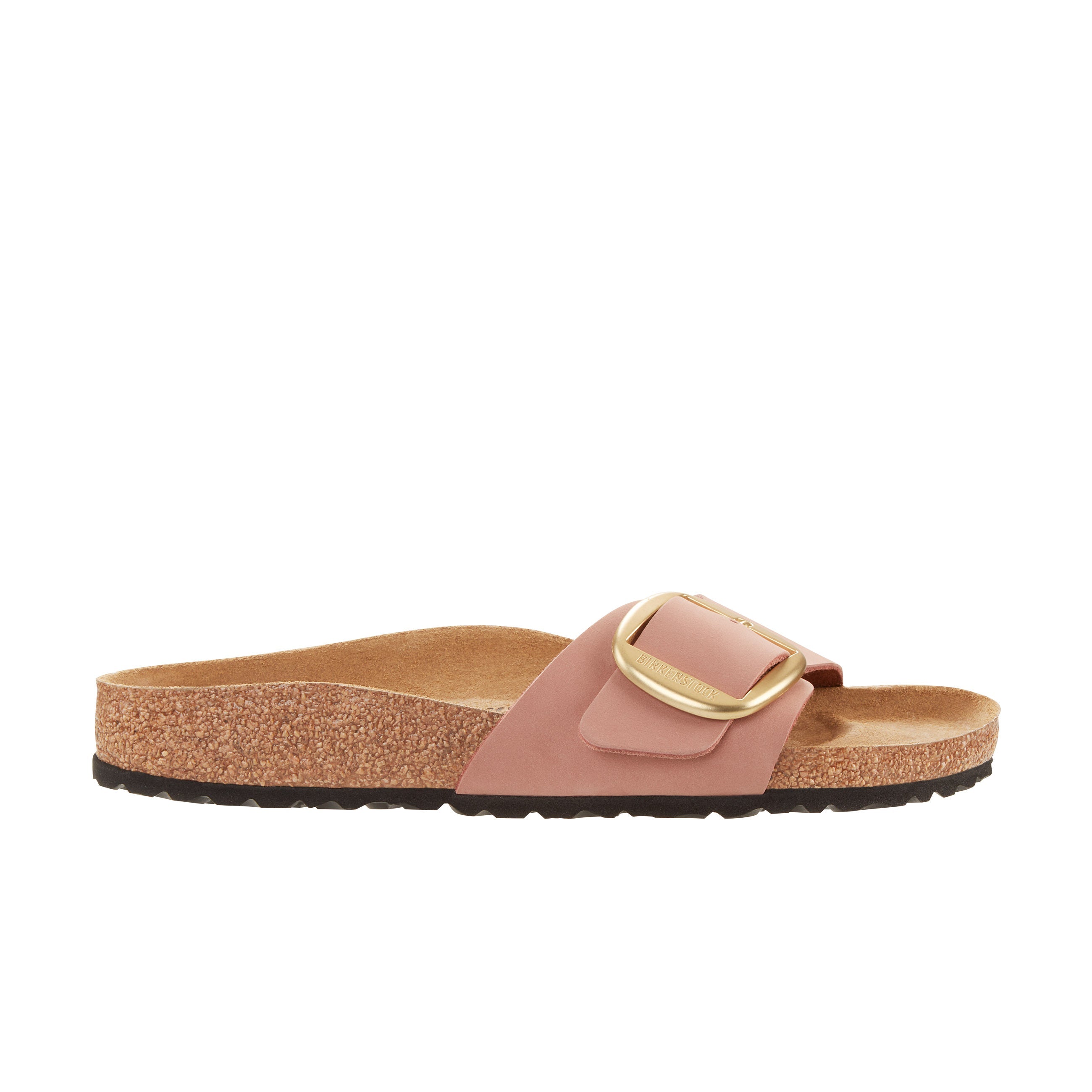 Birkenstock Madrid Big Buckle Old Rose Nubuck Leather side view