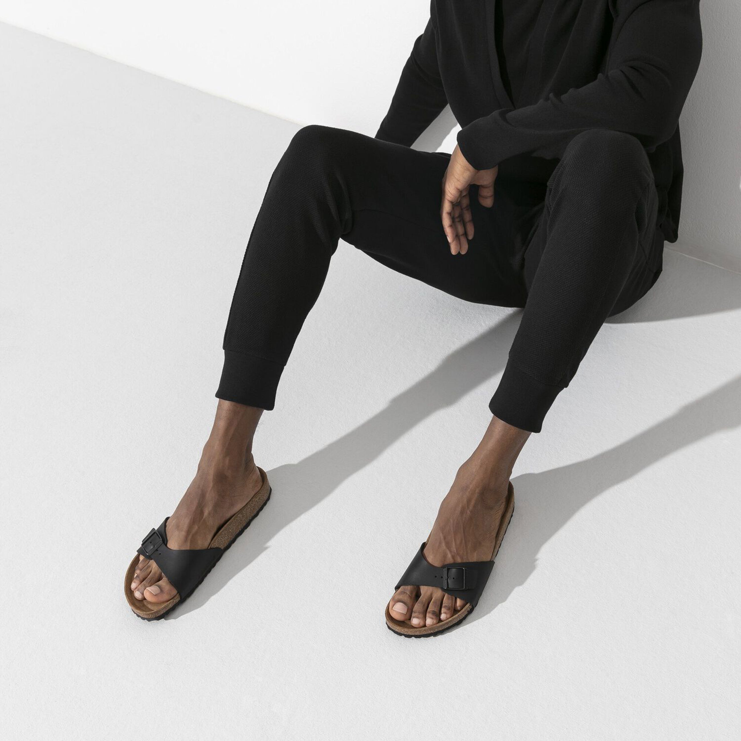 Birkenstock Madrid Black Birko-Flor detail 2