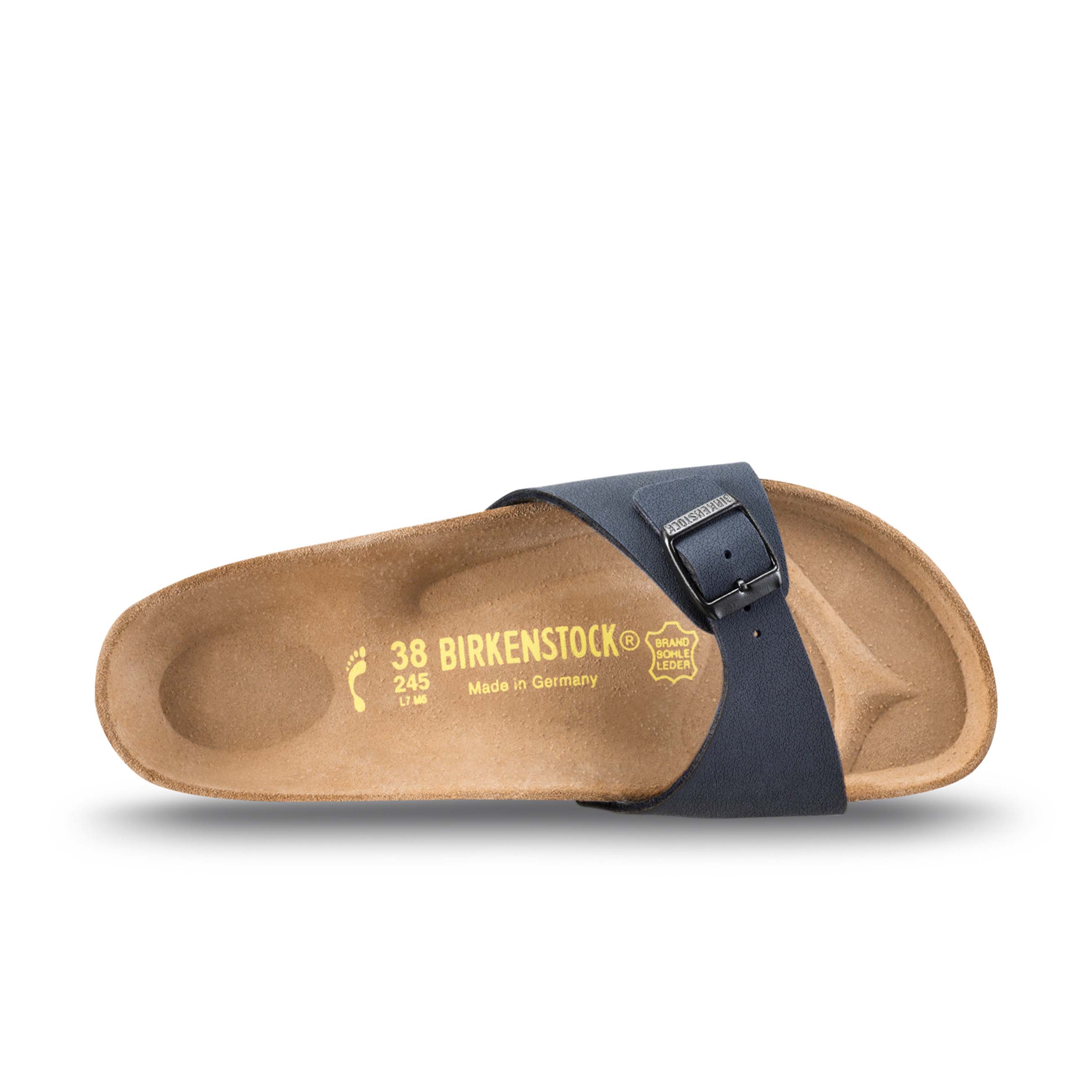 Birkenstock Madrid Navy BirkiBuc top view