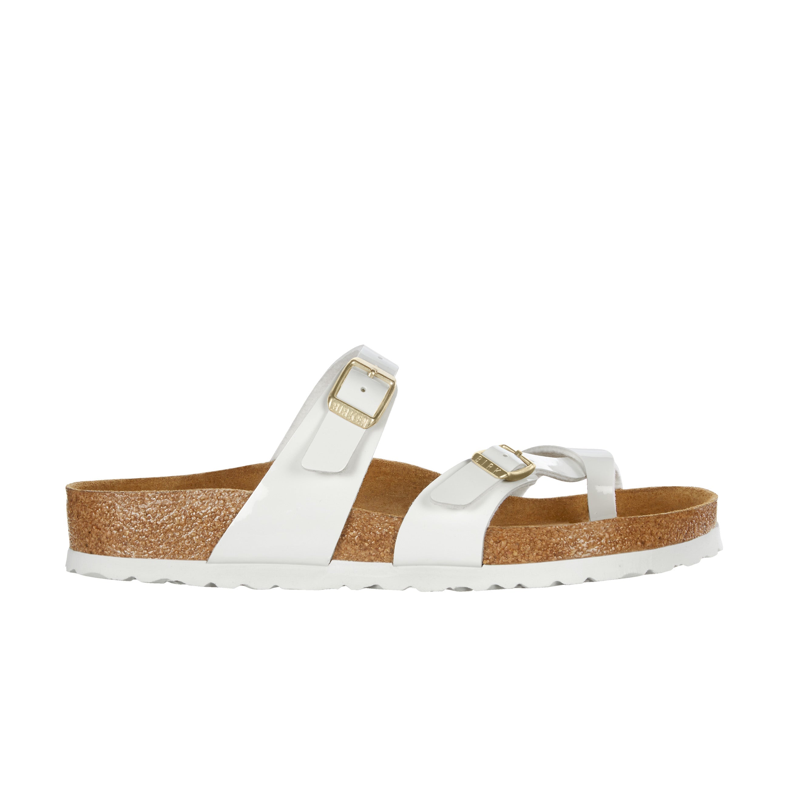 Birkenstock Mayari Birko-Flor Patent White side view