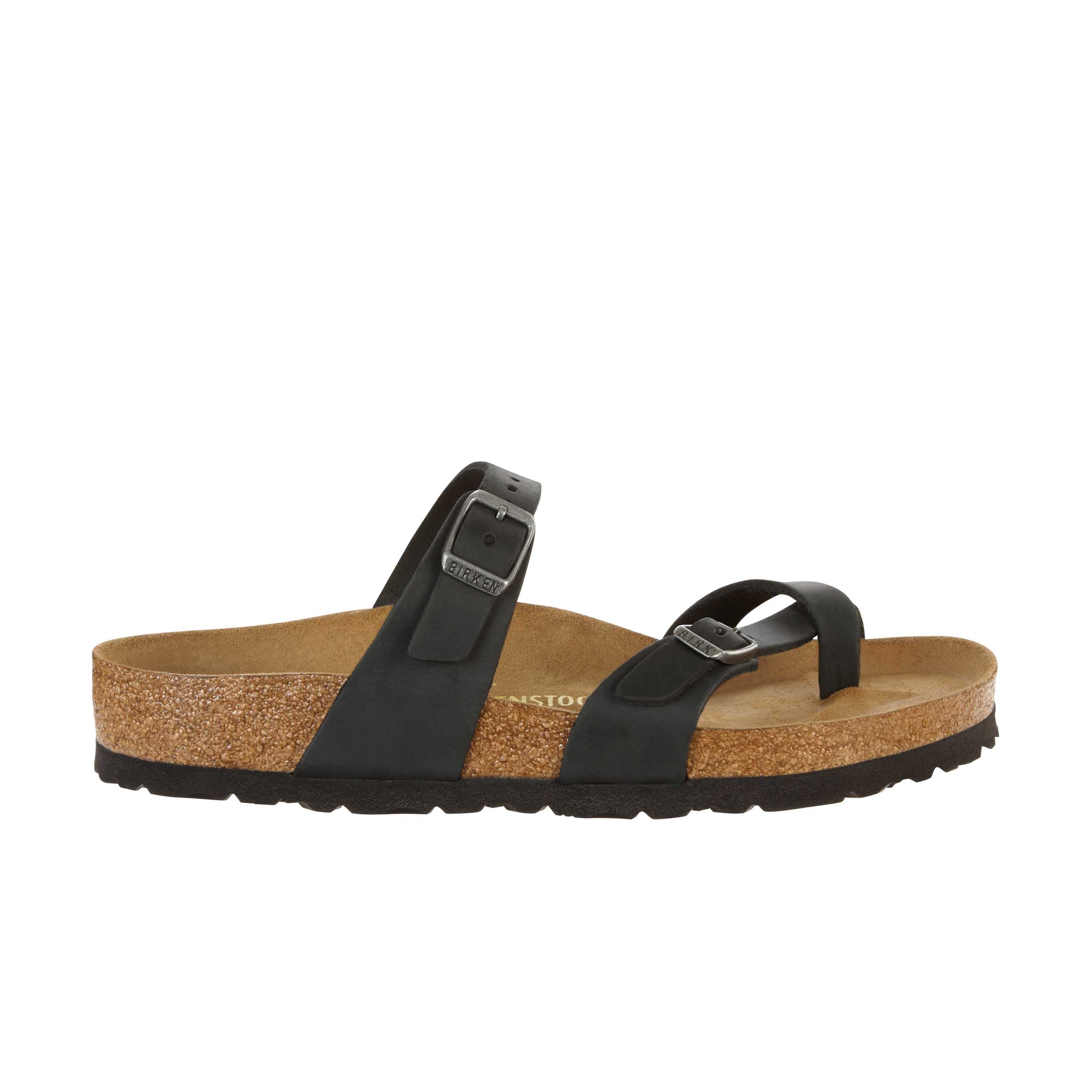 Birkenstock Mayari Black Oiled Leather side view