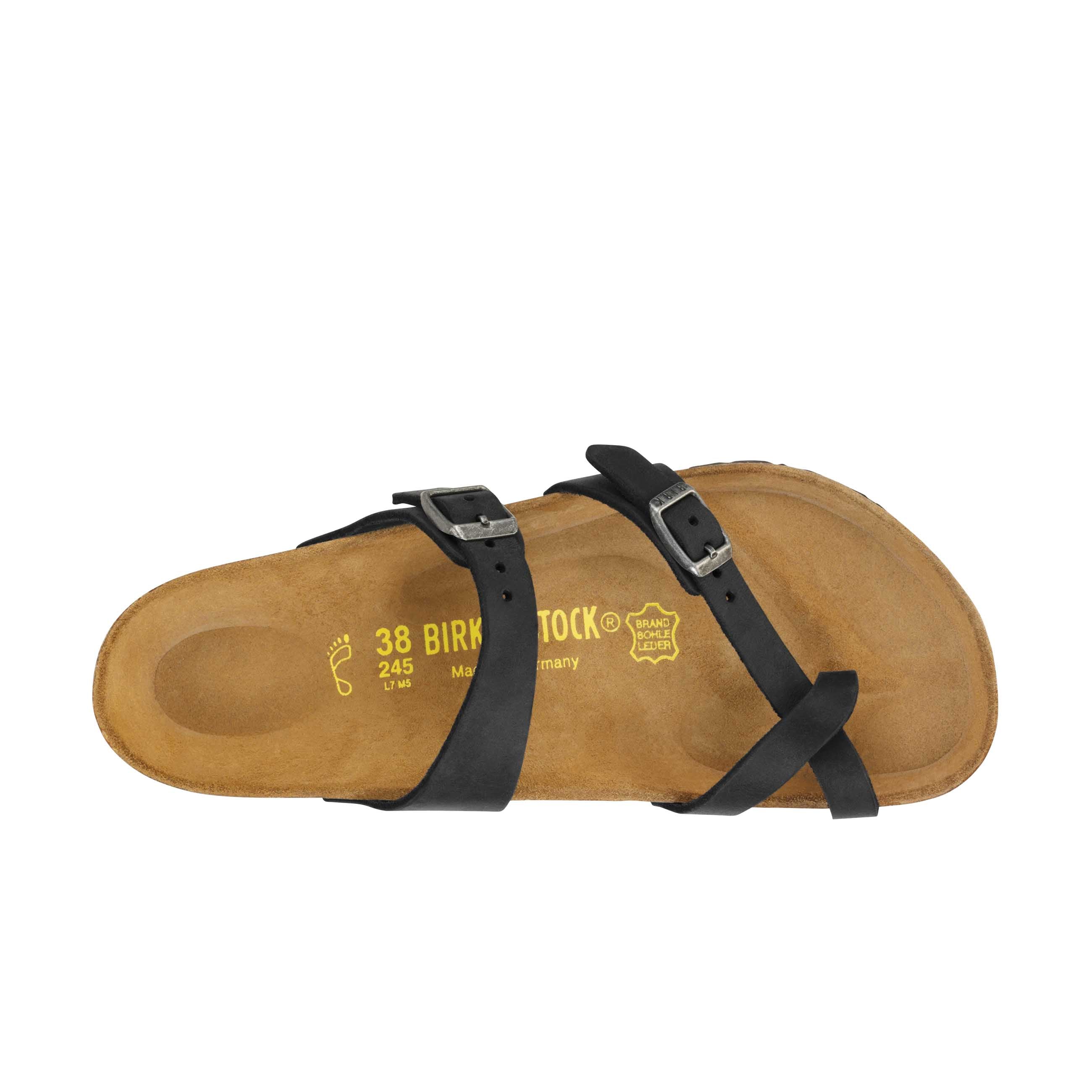 Birkenstock Mayari Black Oiled Leather top view