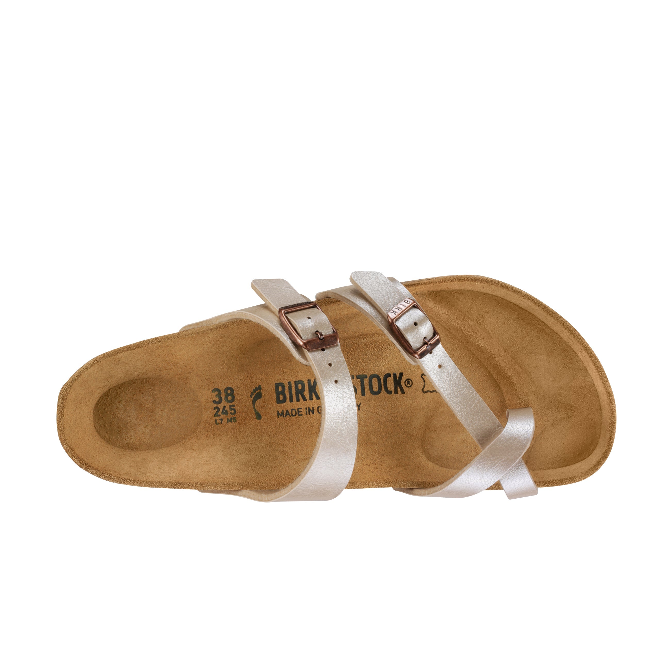 Birkenstock Mayari Graceful Pearl White Birko-Flor top view