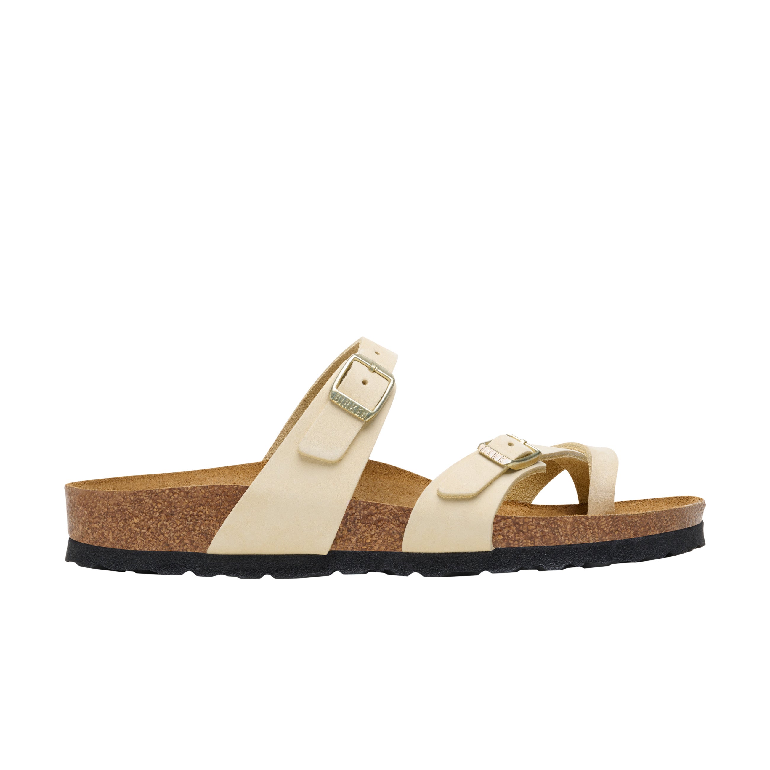 Birkenstock Mayari Ecru Nubuck Leather side view