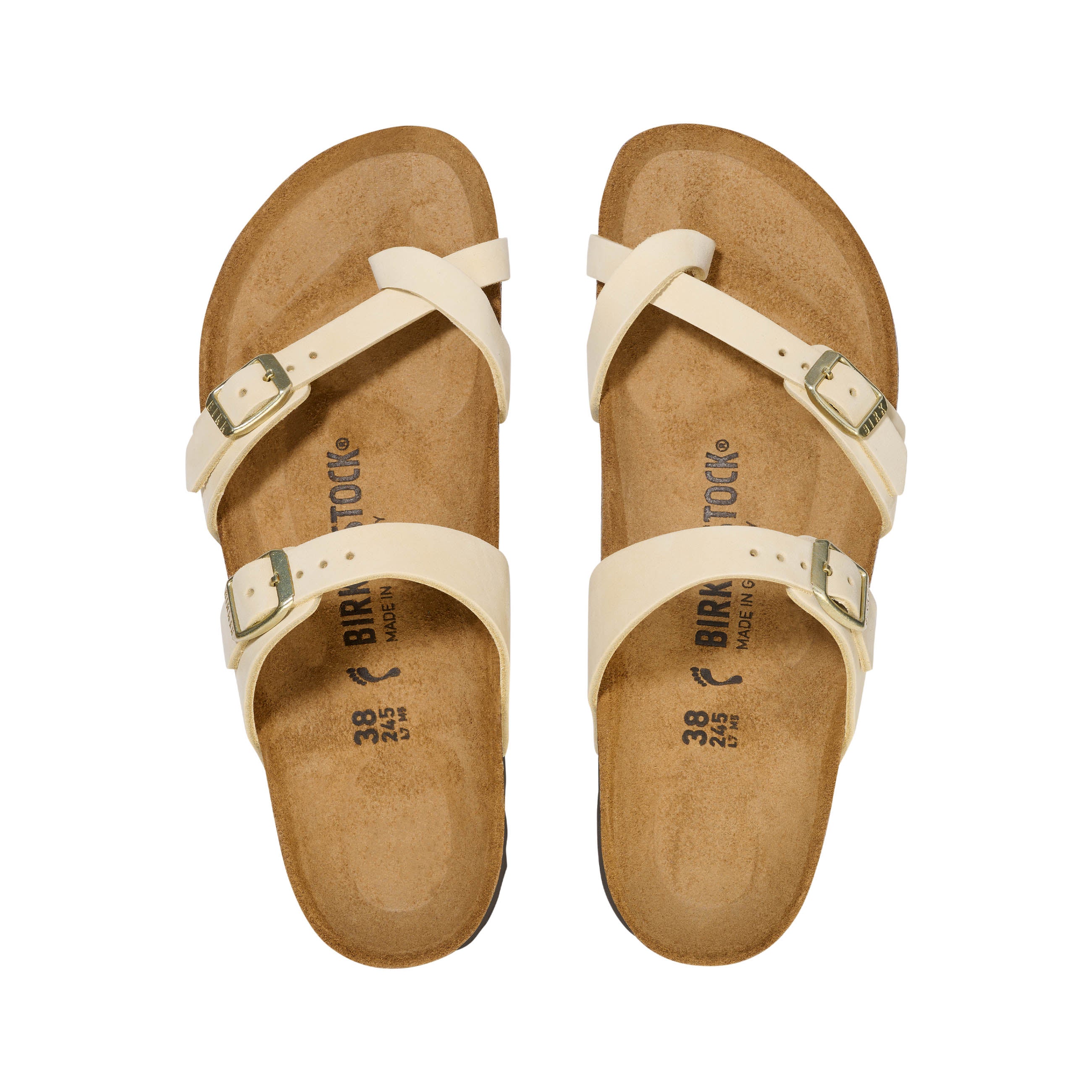 Birkenstock Mayari Ecru Nubuck Leather top view