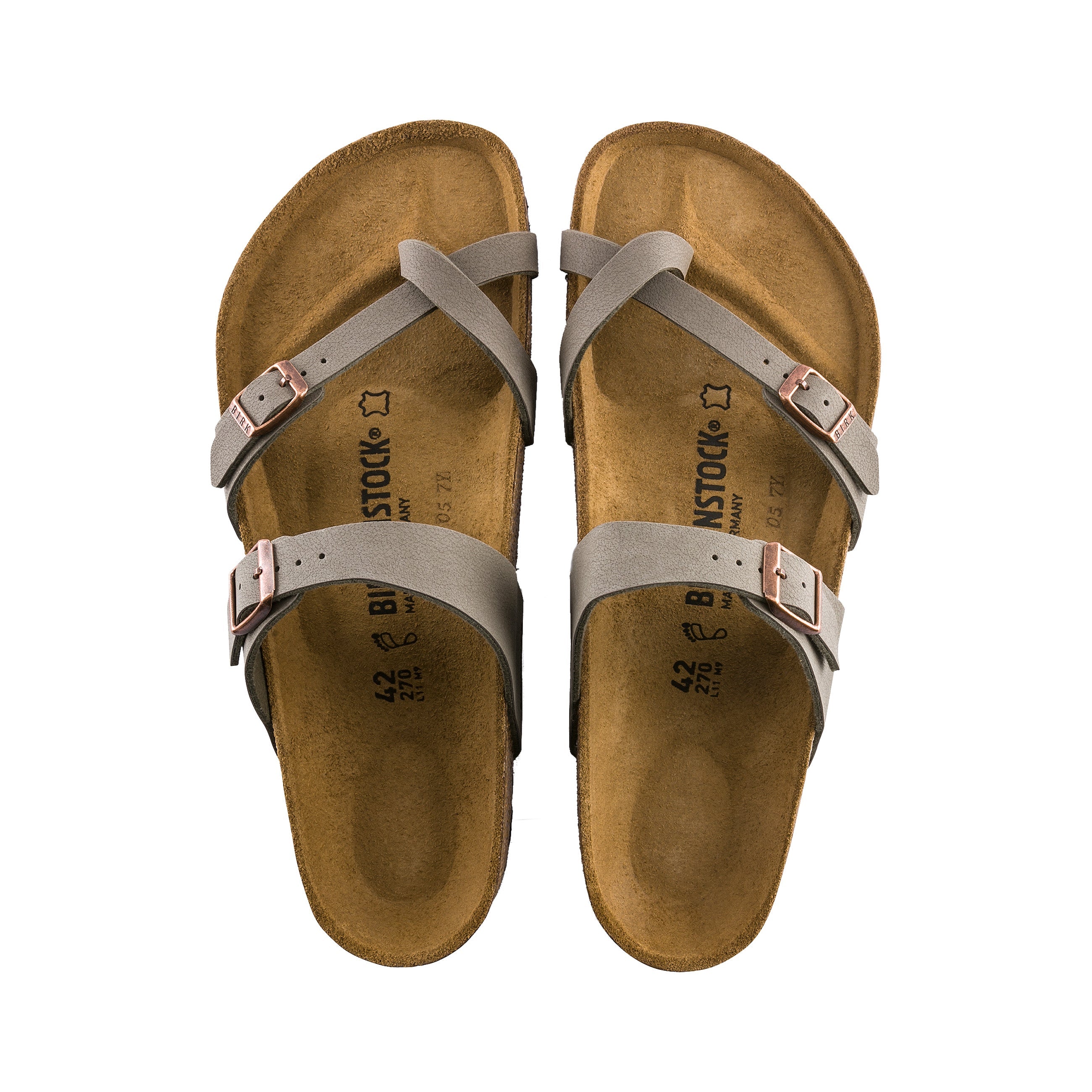 Birkenstock Mayari Stone BirkiBuc top view