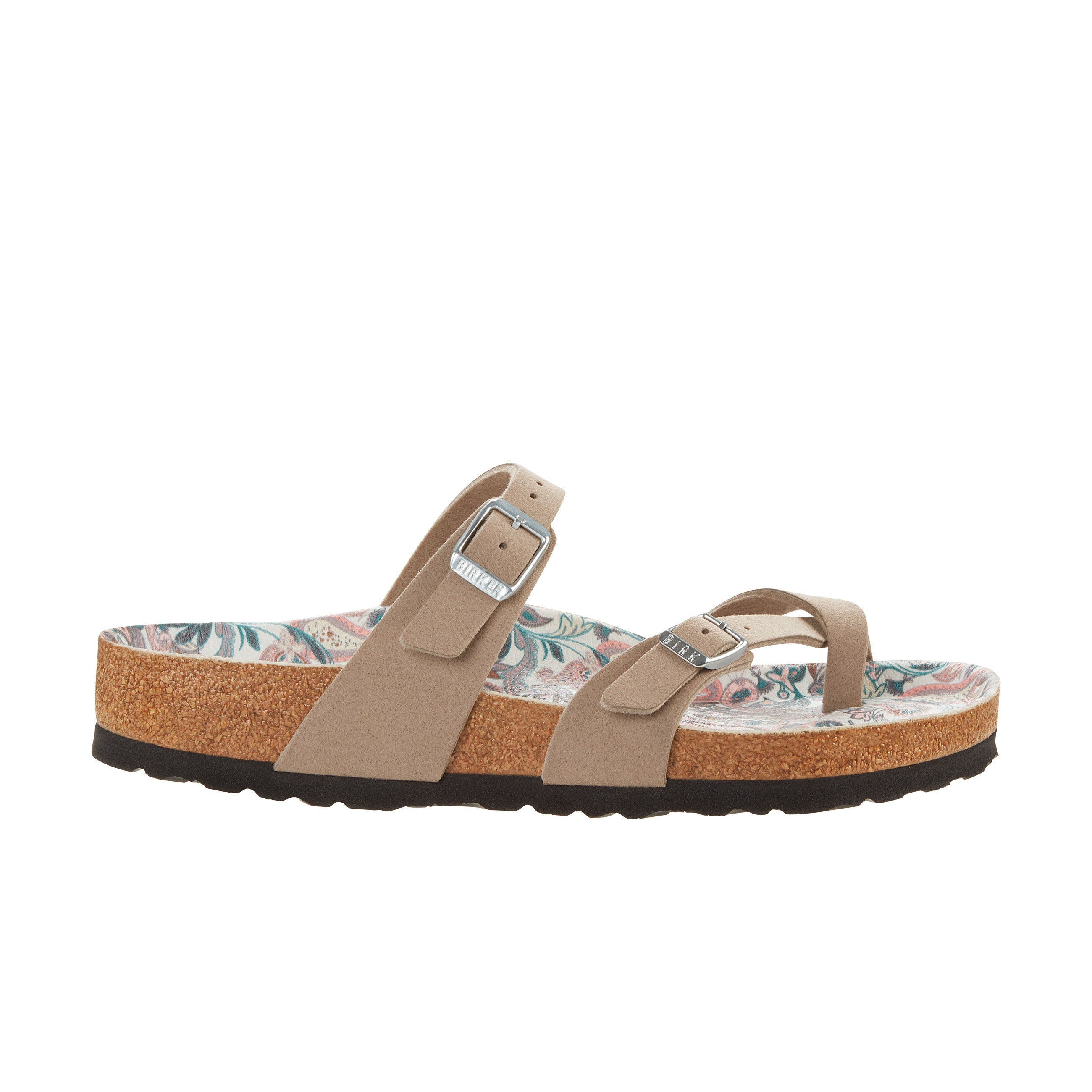 Birkenstock Mayari Vegan Paisley Grey Taupe Synthetic side view