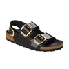 Birkenstock Milano Big Buckle High Shine Black Natural Leather Patent