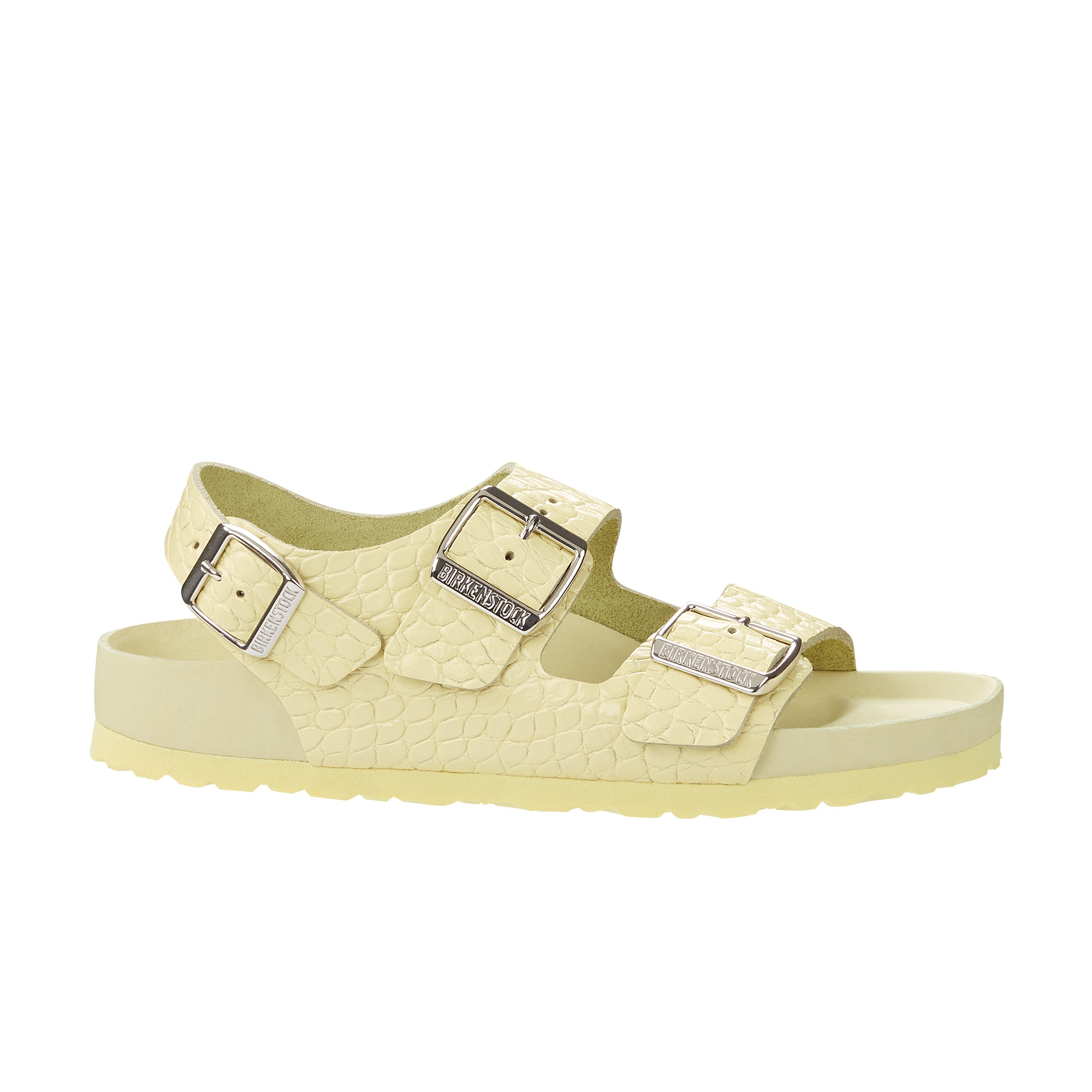 Birkenstock Milano Exquisite Popcorn Embossed Natural Leather side view