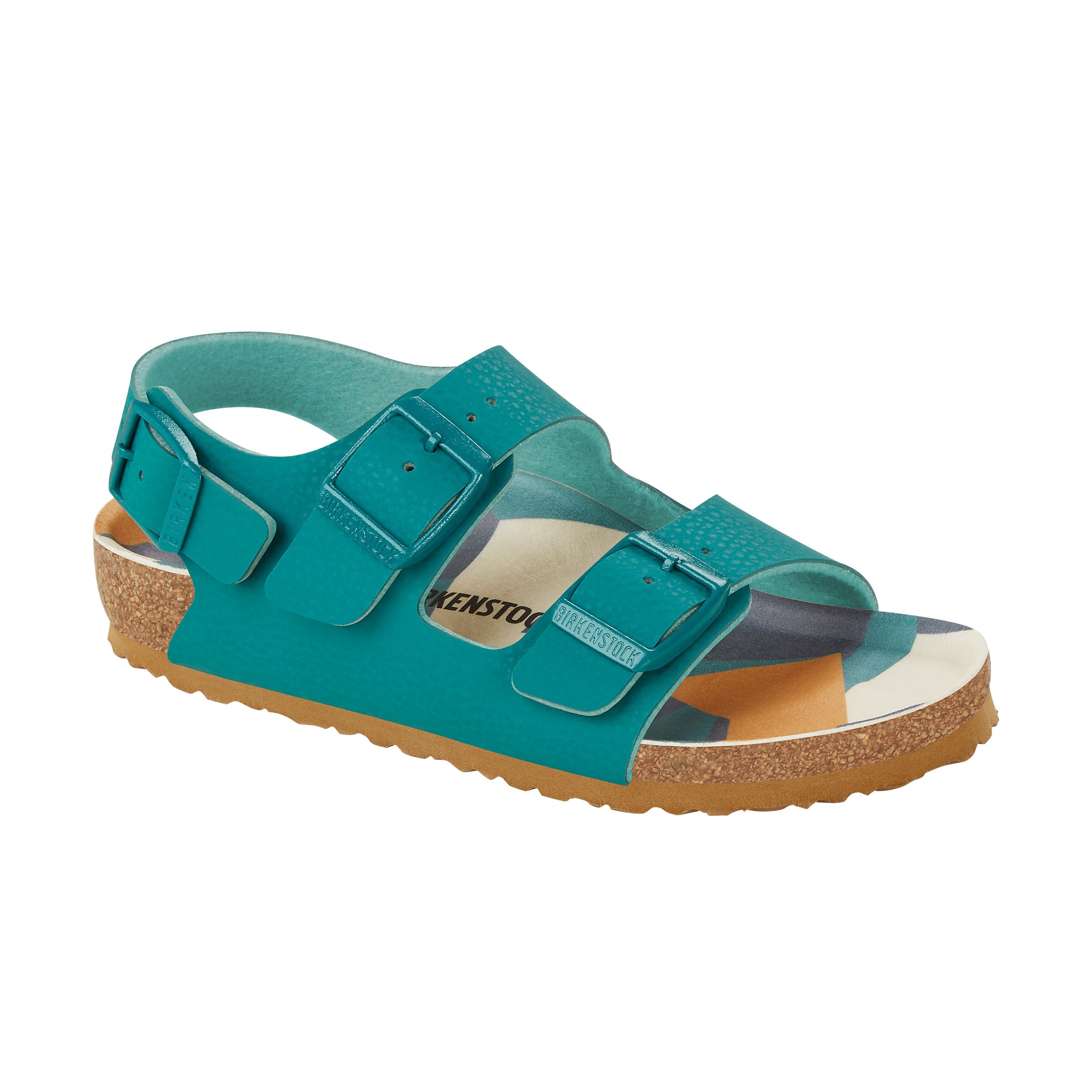 Birkenstock Milano Kids Camo Dark Teal Birko-Flor