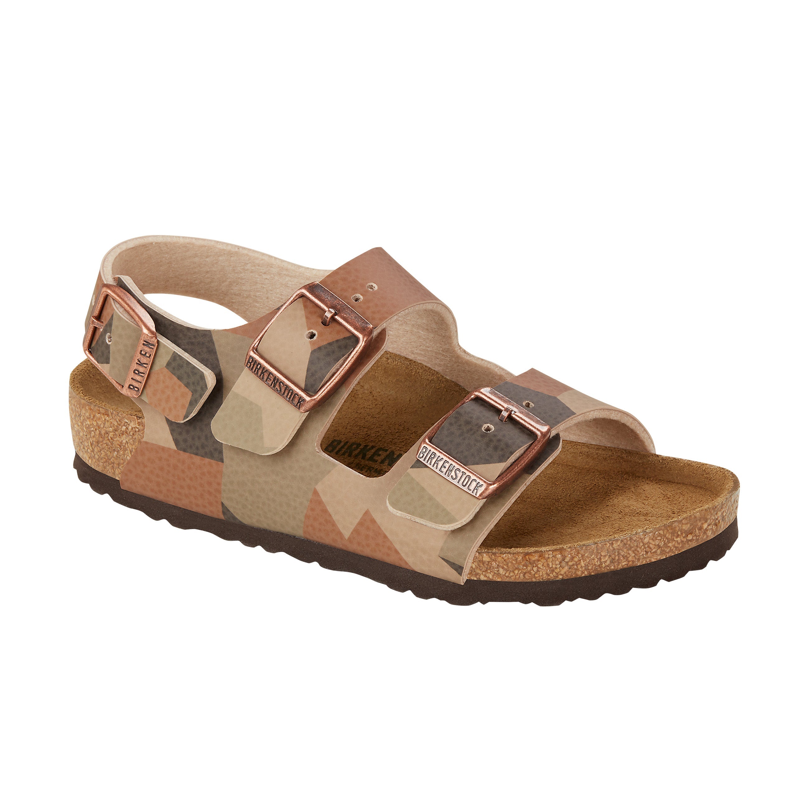 Birkenstock Milano Kids Camo Mulitcolour/Brown Birko-Flor