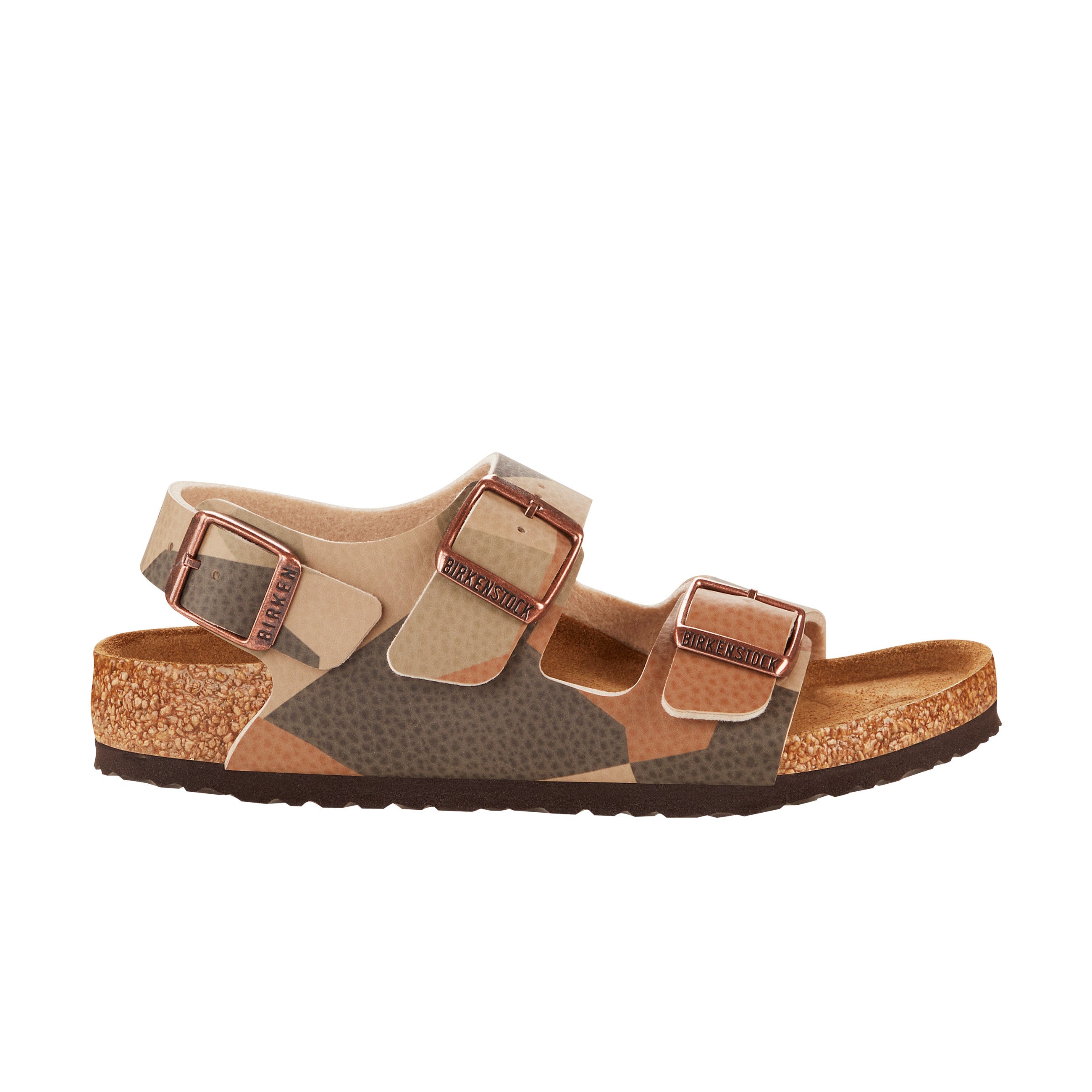 Birkenstock Milano Kids Camo Mulitcolour/Brown Birko-Flor side view