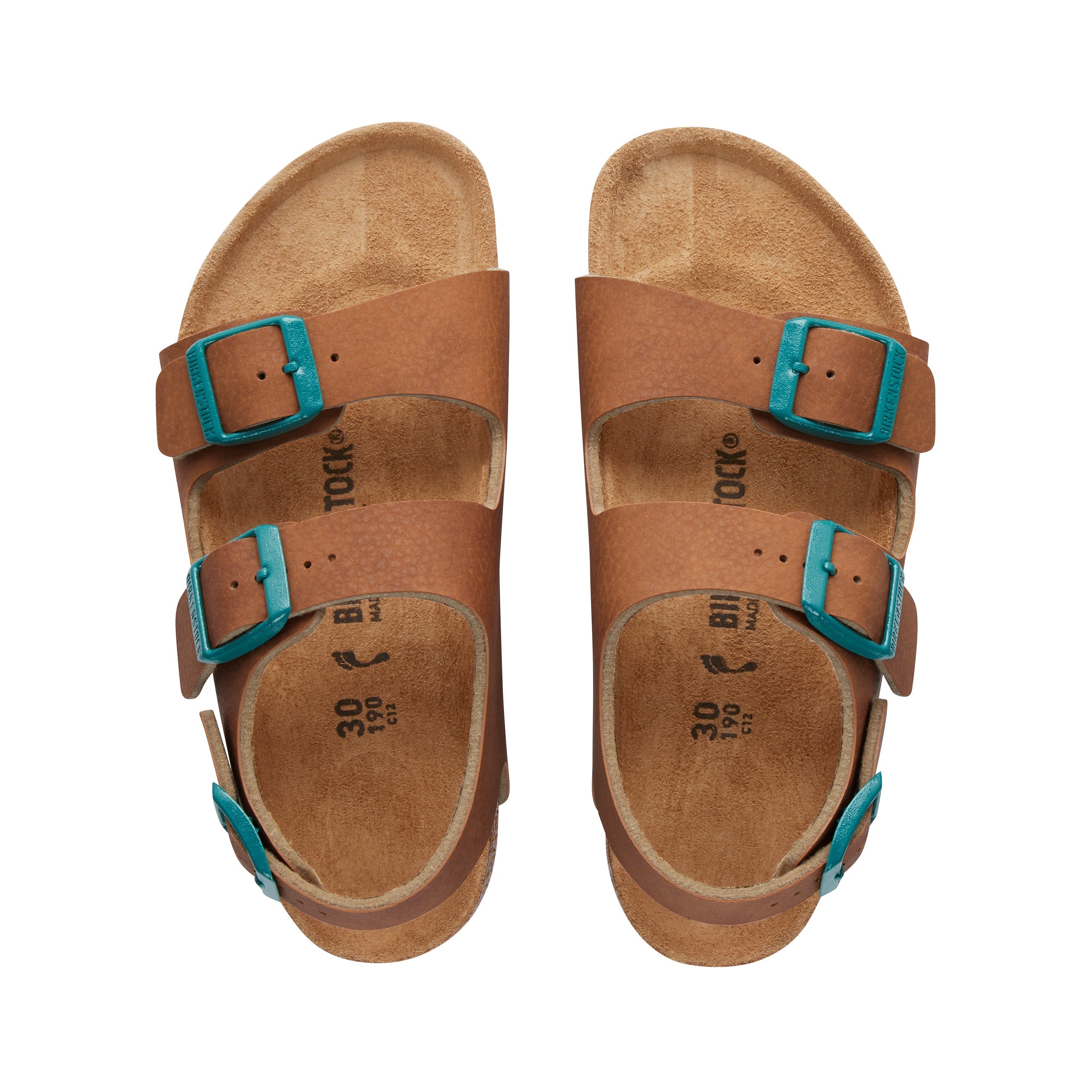 Birkenstock Milano Kids Ginger Brown Birko-Flor top view