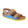 Birkenstock Milano Kids Caramel/Ultra Blue Birko-Flor