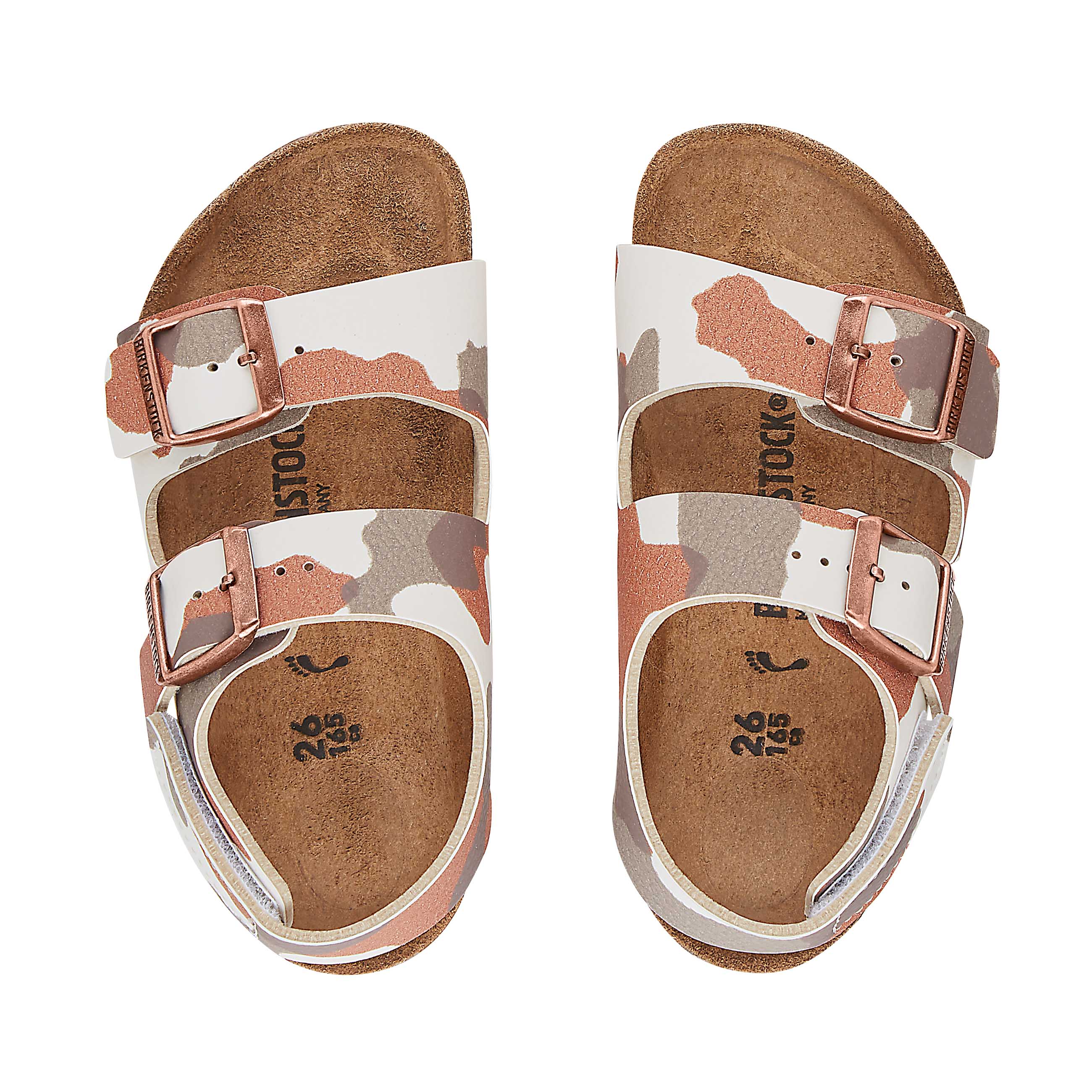 Birkenstock Milano Kids Desert Soil Camo Eggshell Birko-Flor top view