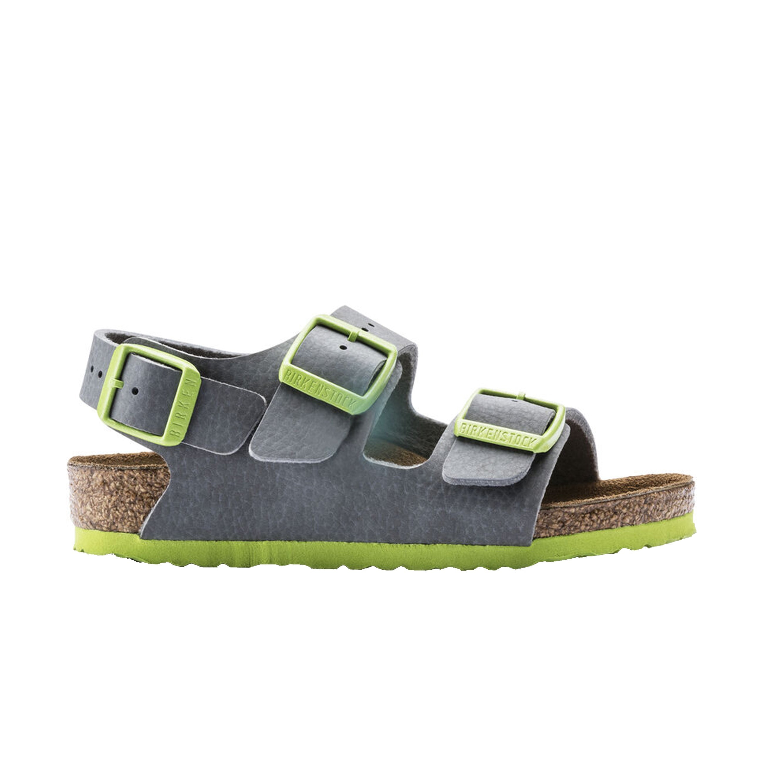 Birkenstock Milano Kids Desert Soil Grey Green Birko-Flor side view