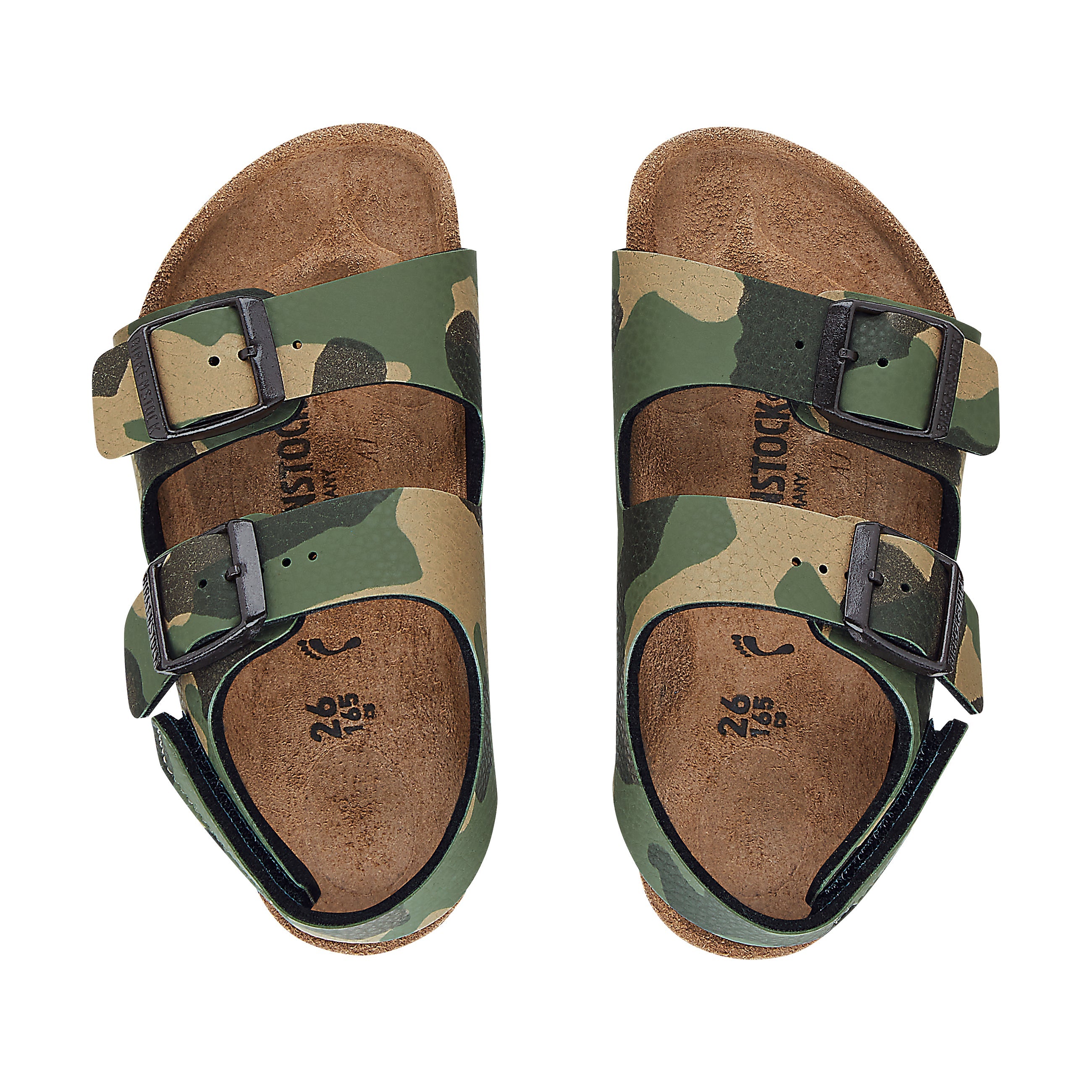 Birkenstock Milano Kids HL Desert Soil Camo Khaki Birko-Flor top view