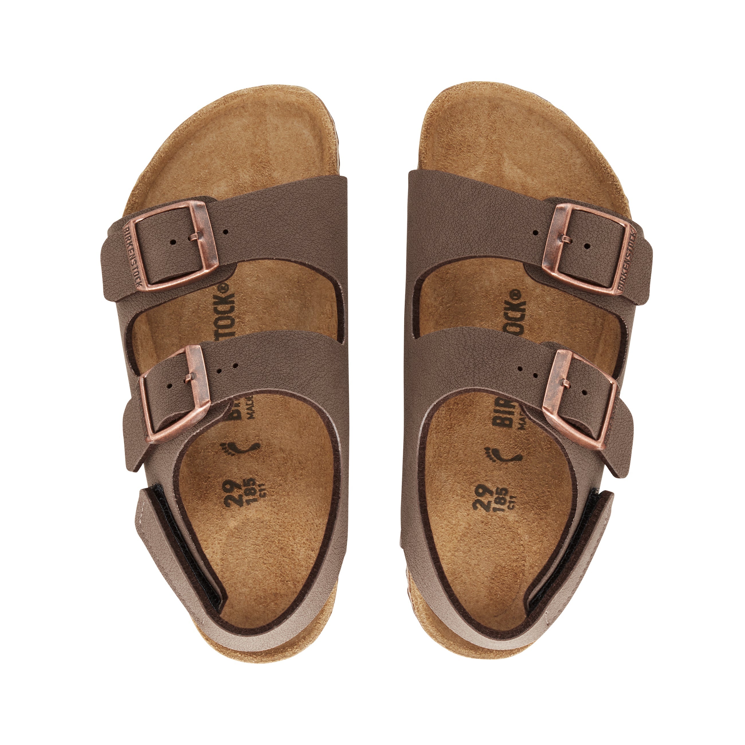 Birkenstock Milano Kids Mocca BirkiBuc top view