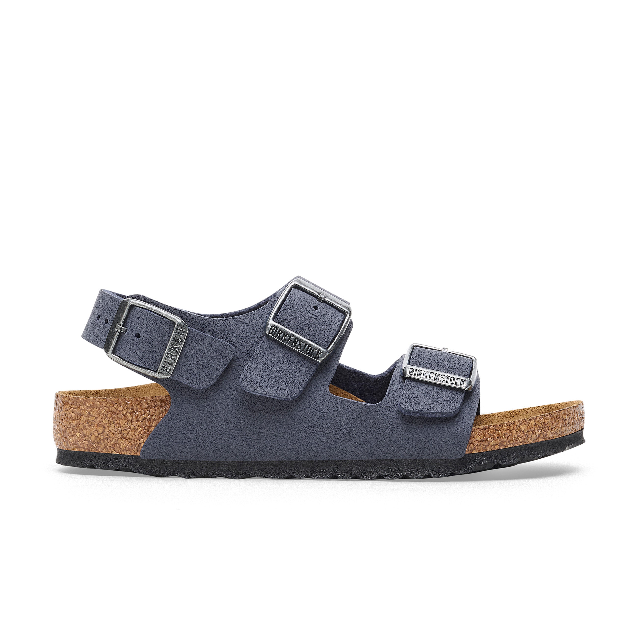 Birkenstock Milano Kids Navy BirkiBuc side view