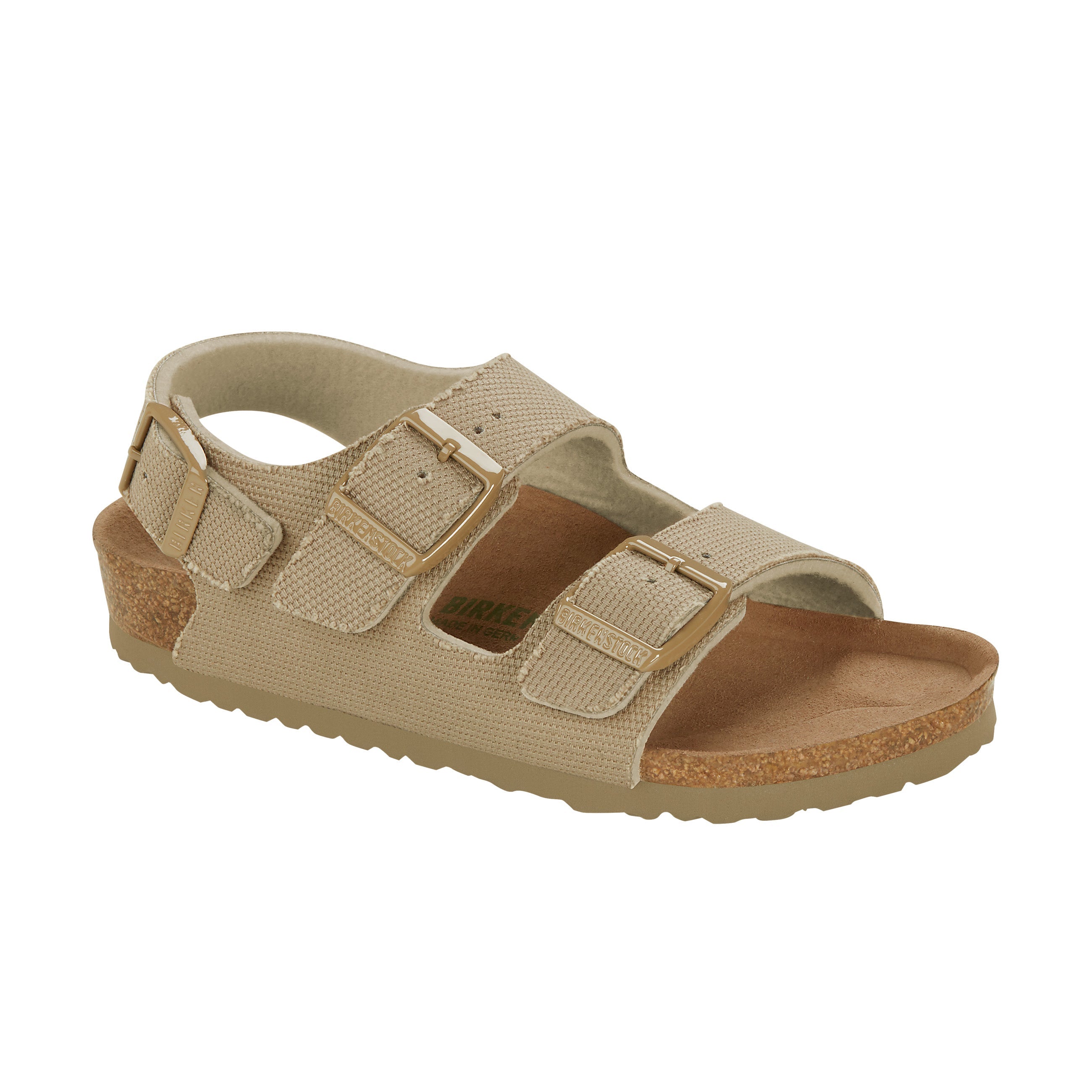 Birkenstock Milano Kids Vegan Canvas Textile Faded Khaki