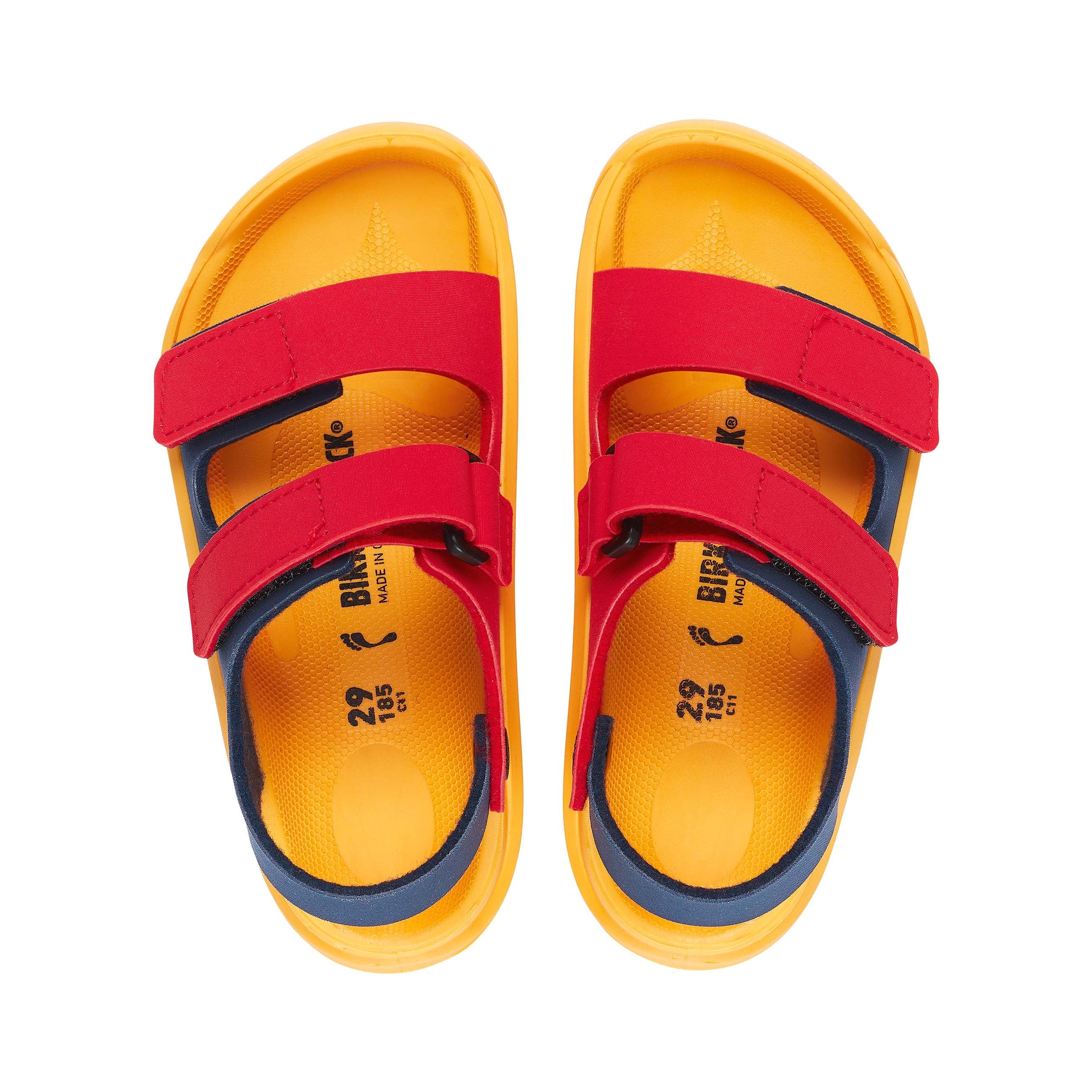 Birkenstock Mogami Kids Active Red/Midnight/Yellow Tecflor Birko-Flor/Polyurethane top view