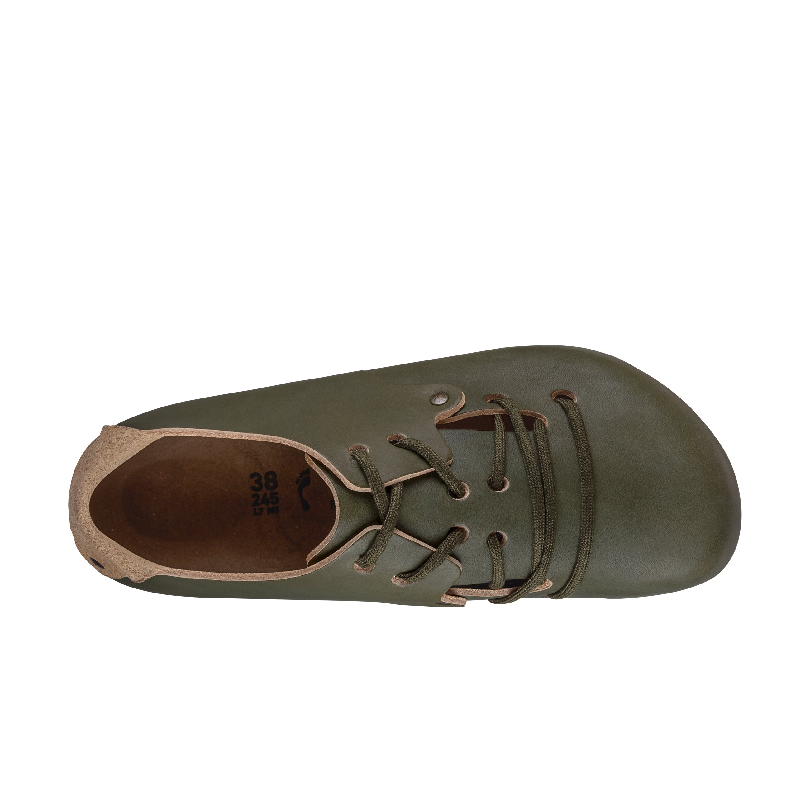 Birkenstock Montana Khaki Natural Leather top view