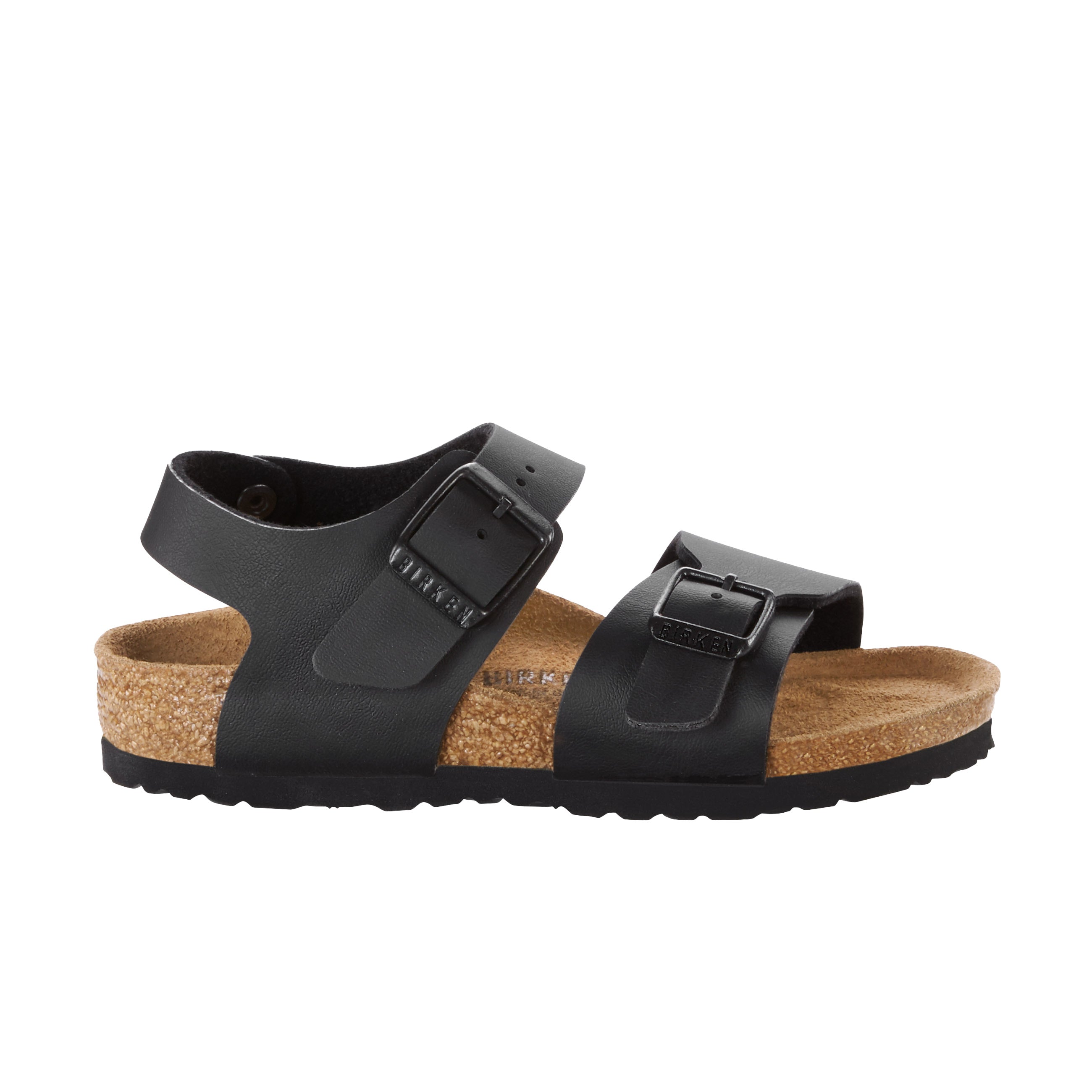 Birkenstock New York Kids Black Birko-Flor side view